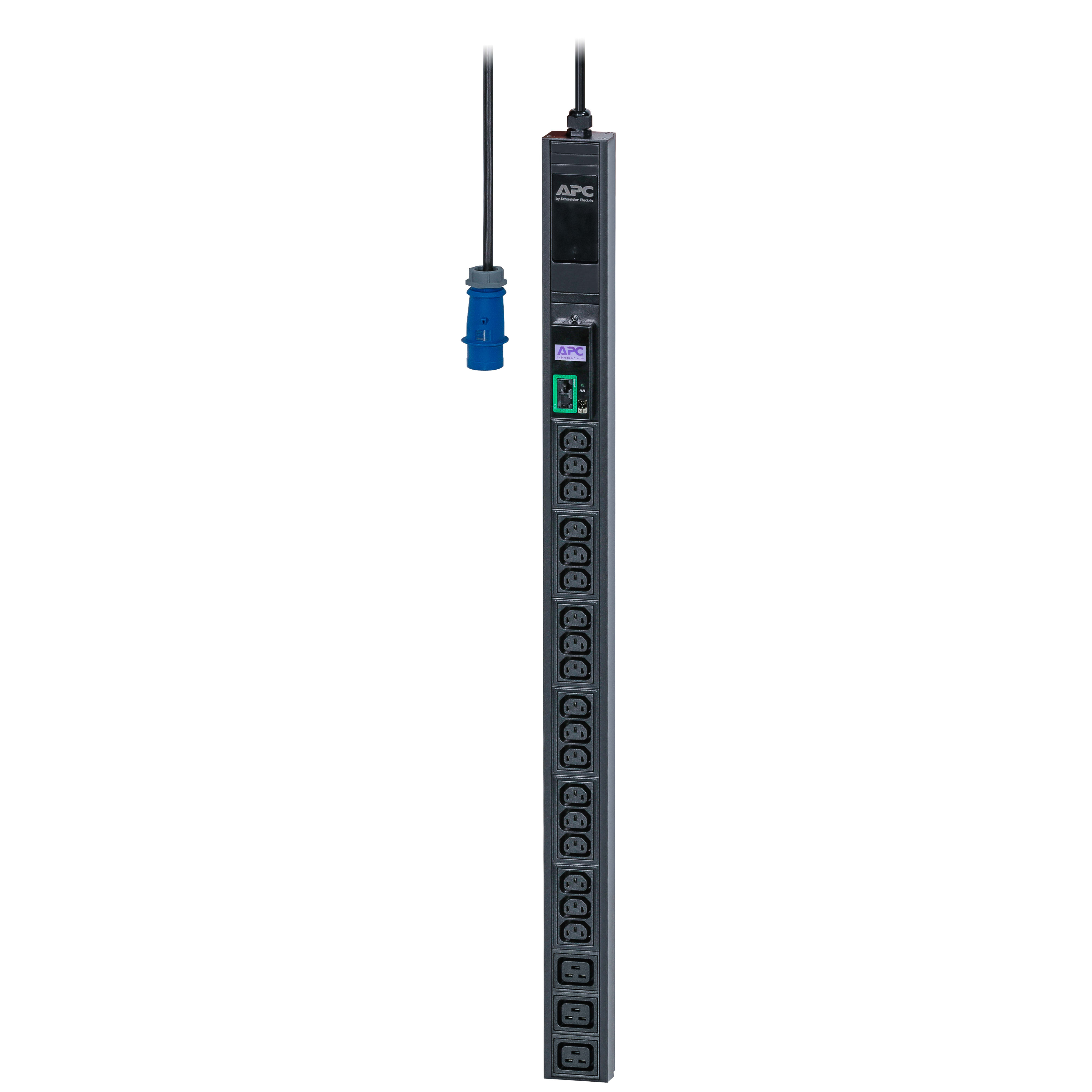 Schneider Electric - Easy PDU, Metered, ZeroU, 16A, 230V, (18)C13 & (3)C19, IEC309