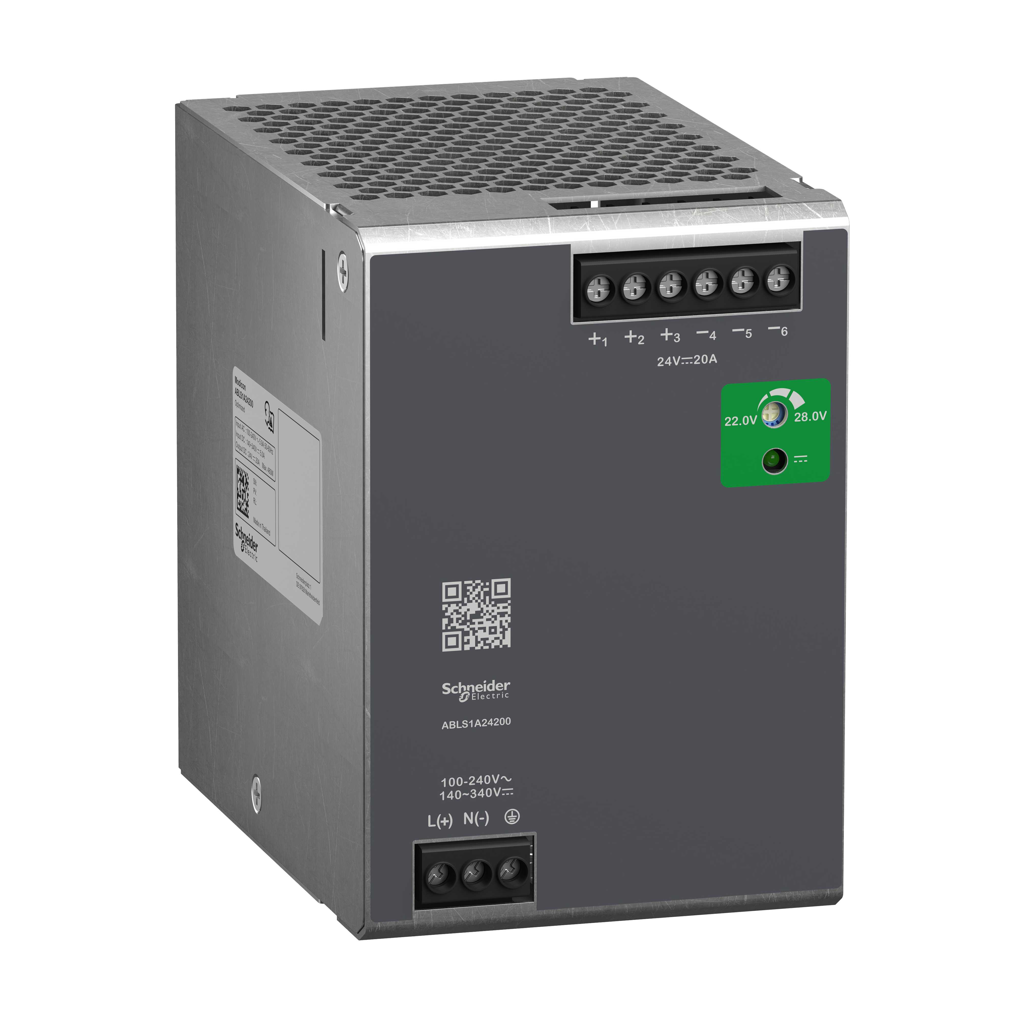 Schneider Electric - Opti, strømforsyning 24V 20A Switchmode strømforsyning opt