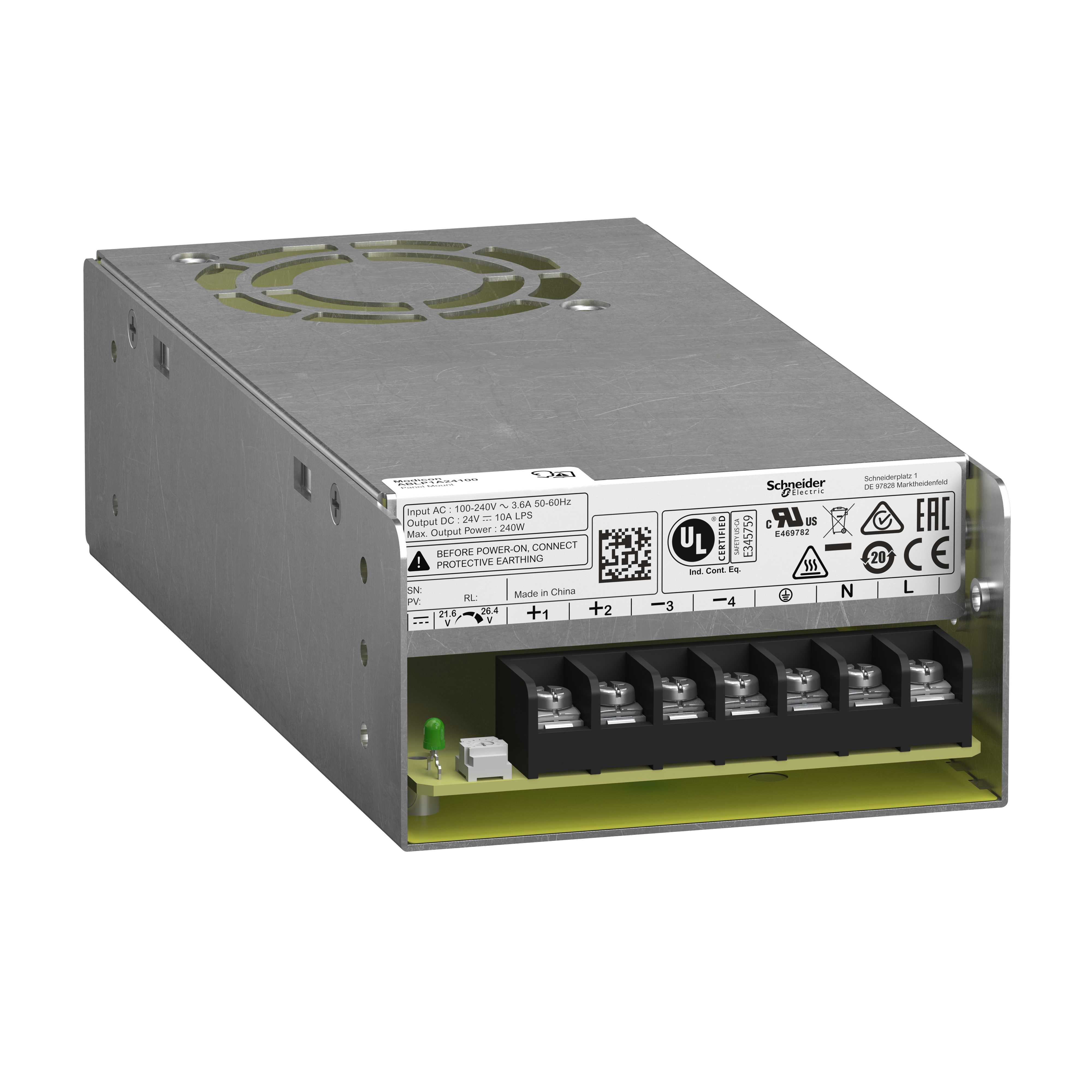 Schneider Electric - Panel, strømforsyning 24V 10A Switchmode strømforsyning til