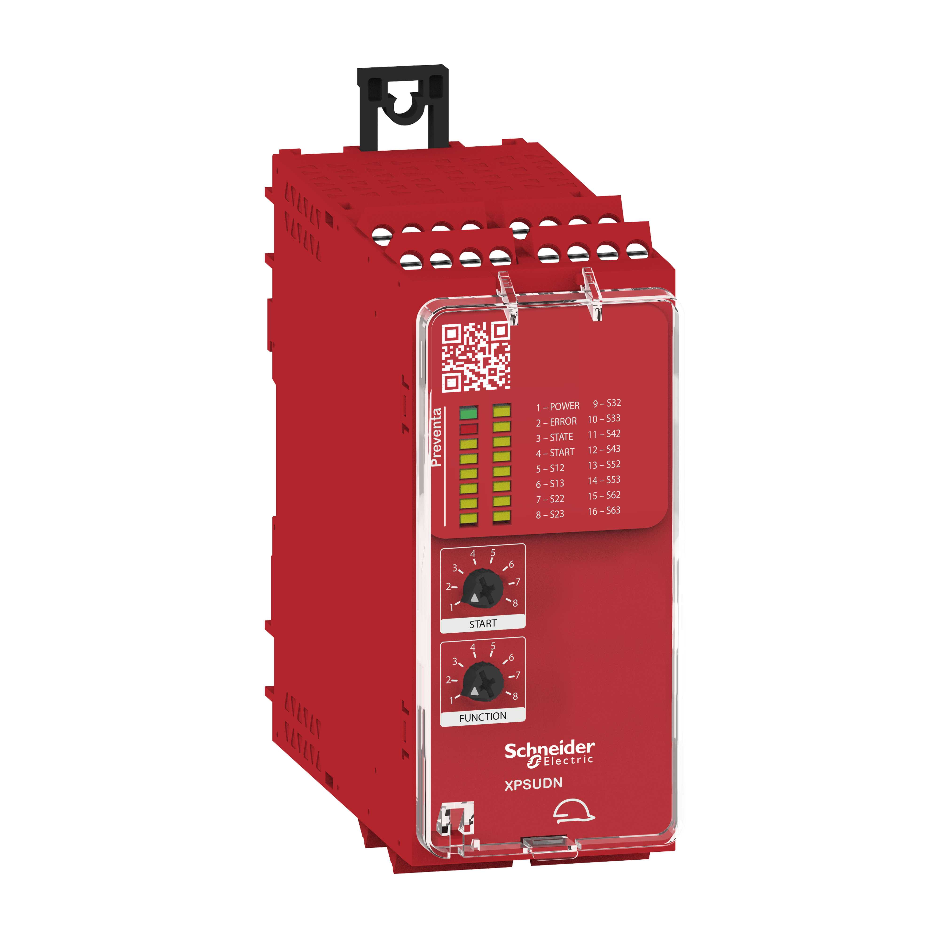 Schneider Electric - Sikkerhetsrelé universal kat. 4 med 6 sikkerhetsinnganger og 3xNO+1xNC ut m/skru og 48-240V