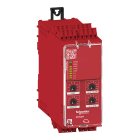 Schneider Electric - Sikkerhetsrelé universal kat. 4 med 2xPNP+1xNPN inn og 3xNO+3xNO/1xNC(timer) ut m/fjær og 24V