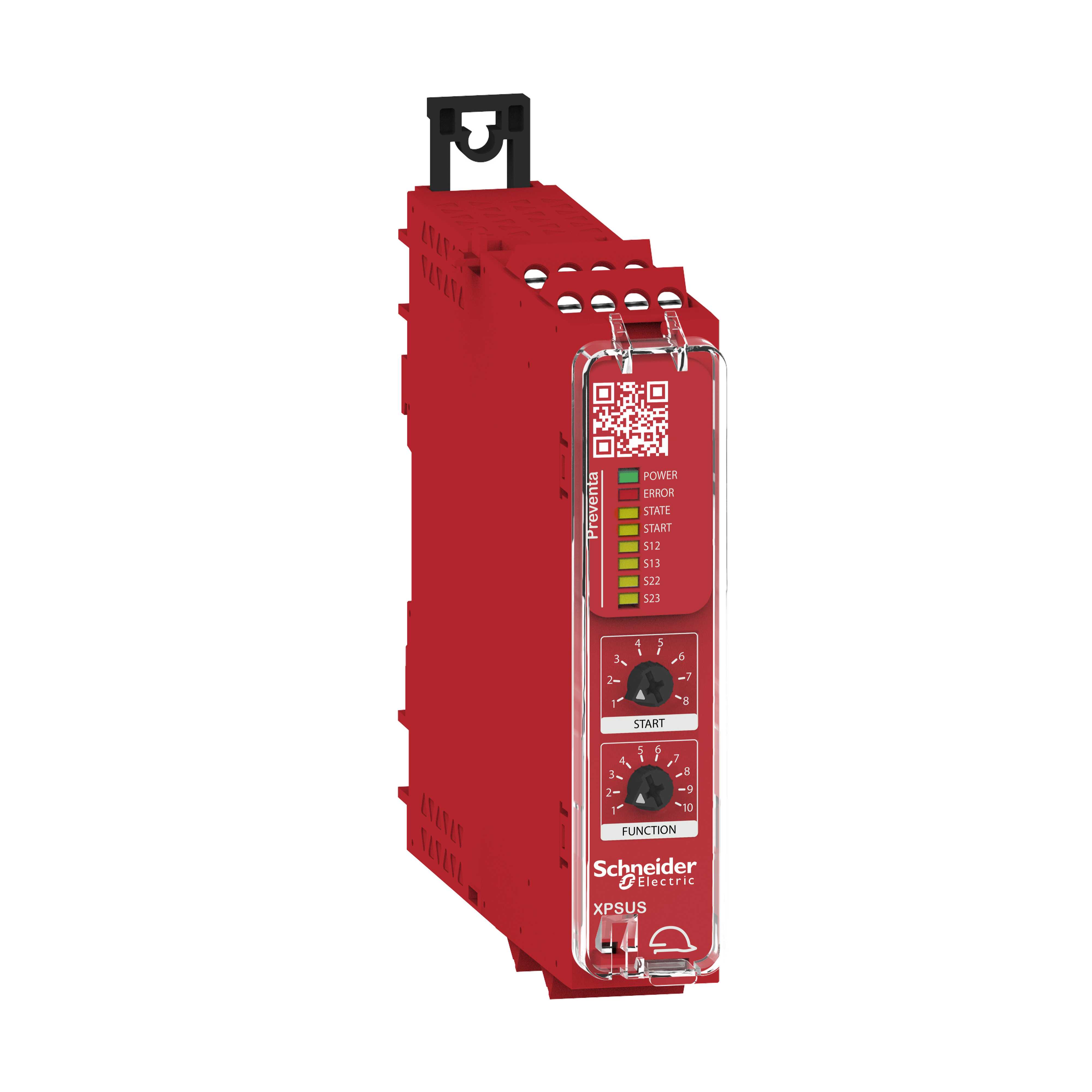 Schneider Electric - Sikkerhetsrelé universal kat. 4 med 2 innganger f/2-håndsbetjening og 2xNO ut m/skru og 24V