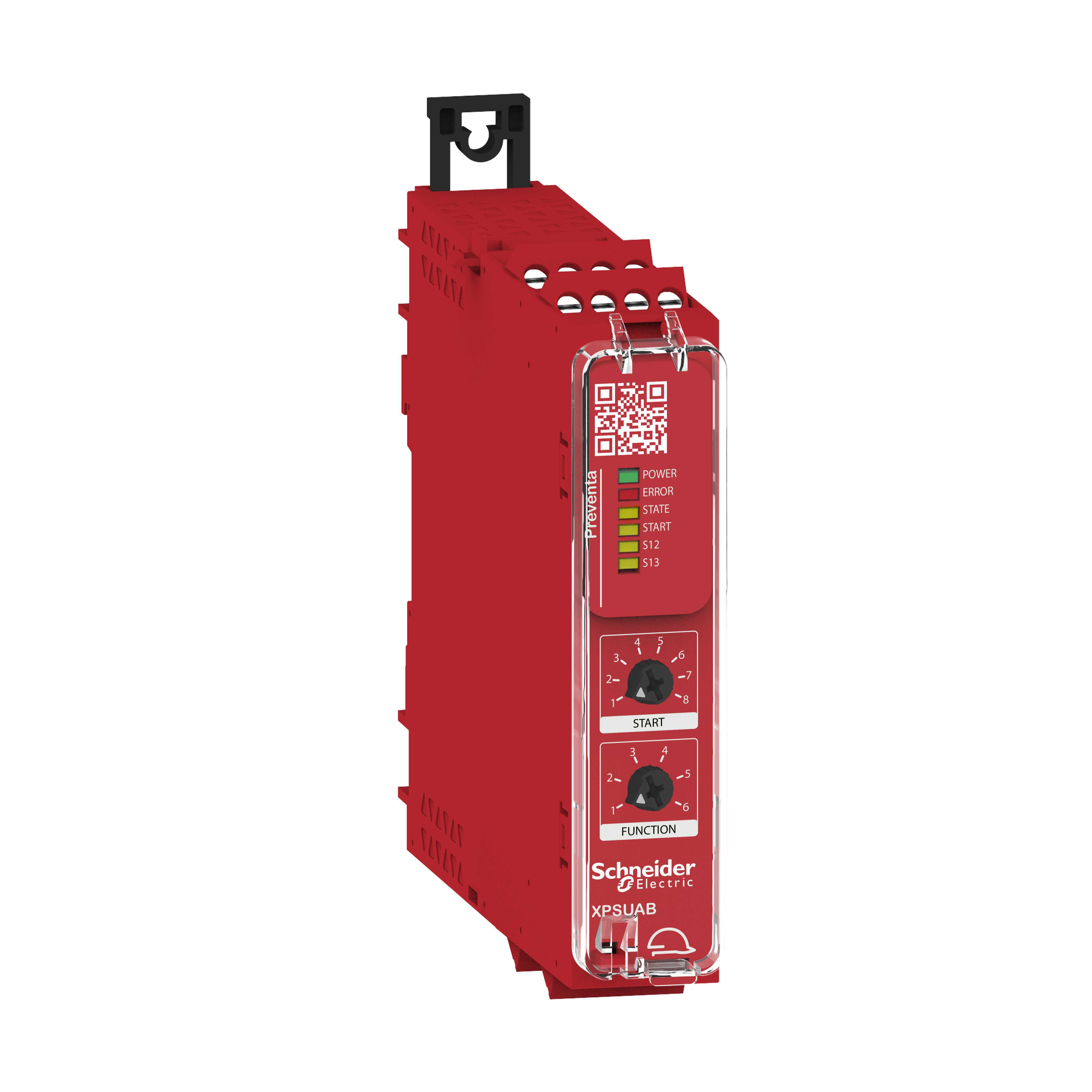 Schneider Electric - Sikkerhetsrelé universal kat. 1 med 1 sikkerhetsinngang og 1xC/O ut m/skru og 24V