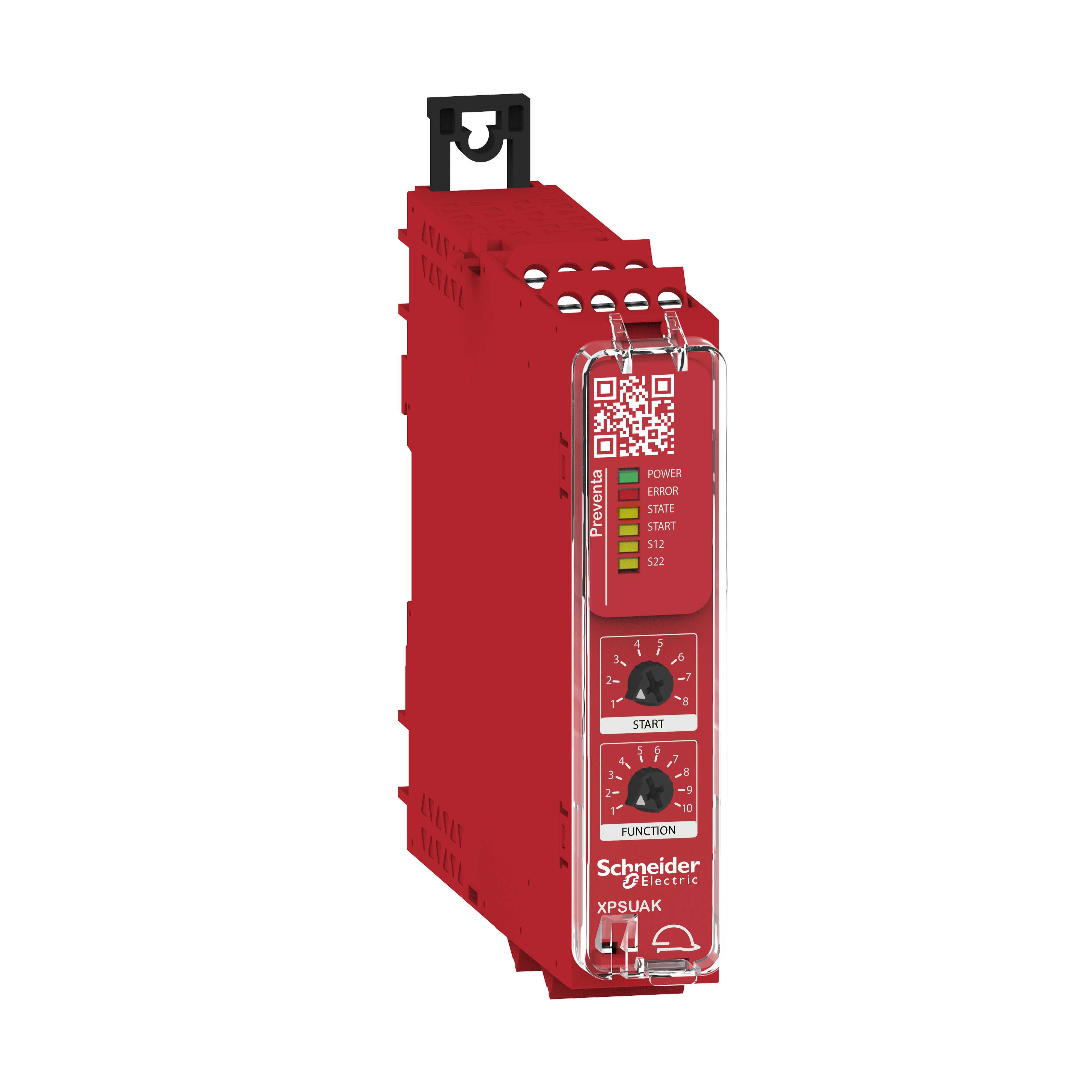 Schneider Electric - Sikkerhetsrelé universal kat. 4 med 2 innganger til tråmatter og 2xNO+1xNC ut m/skru og 48-240V