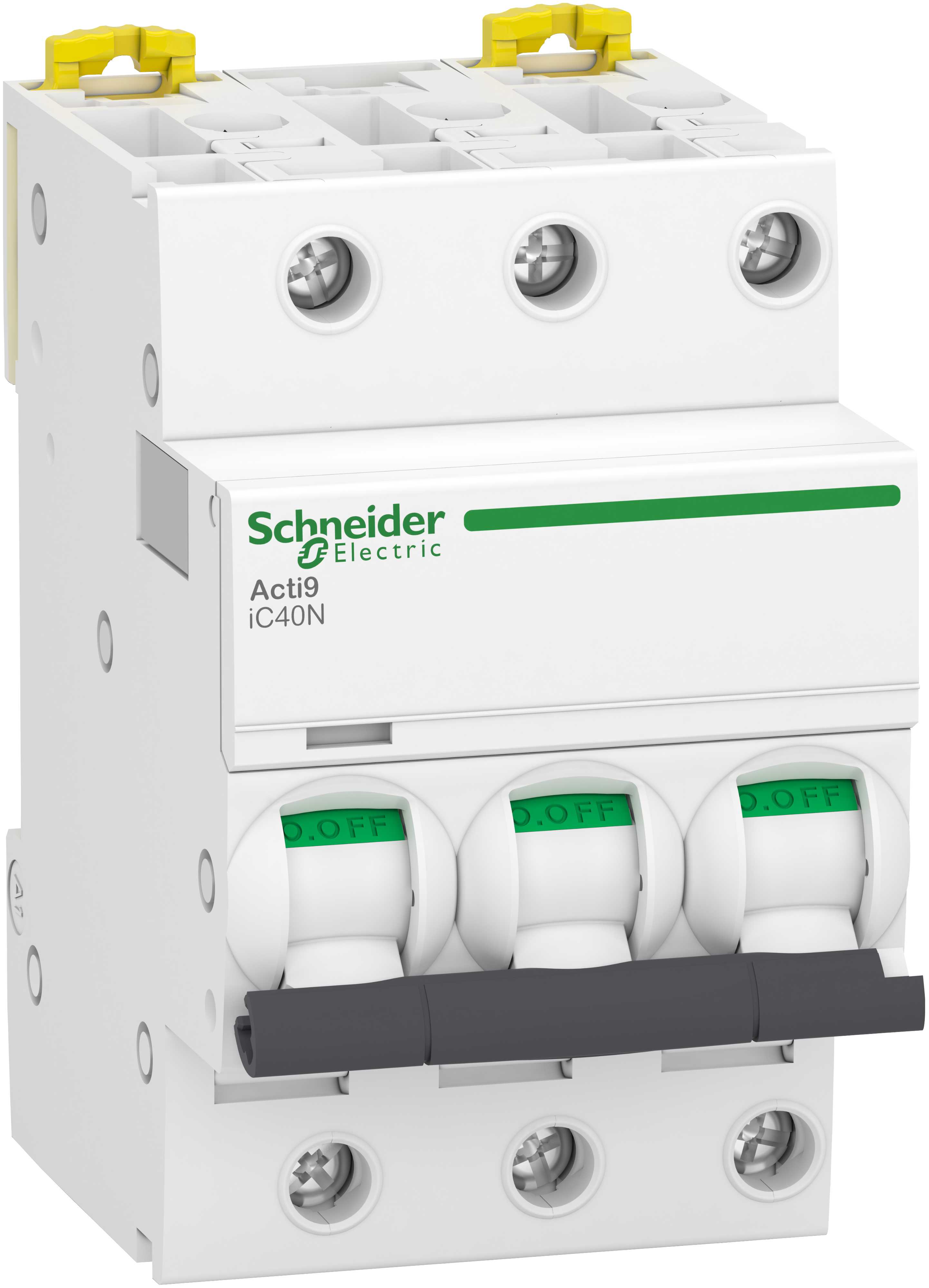 Schneider Electric - Acti 9 iC40N automatsikring 3P C 10A - I2=1,45