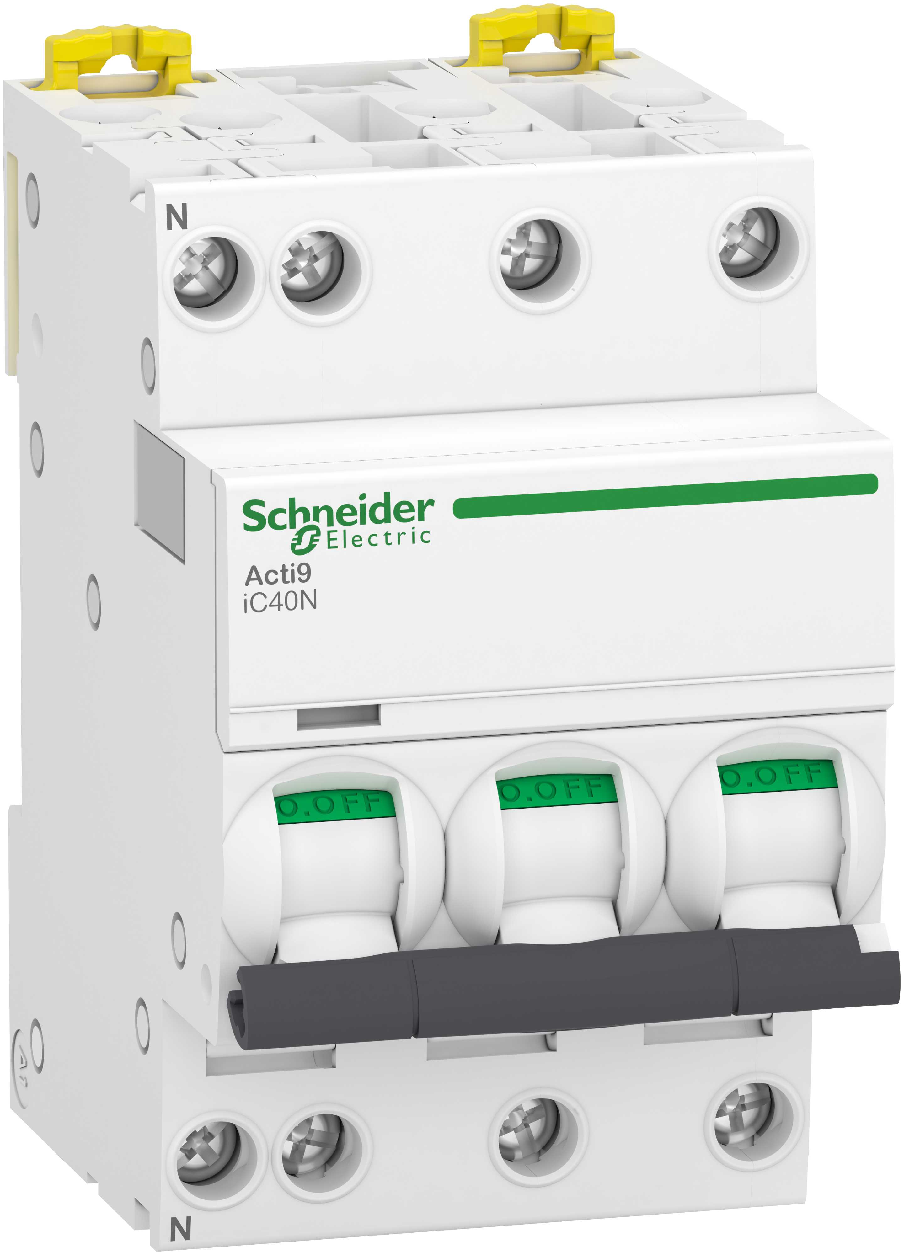 Schneider Electric - Acti 9 iC40N automatsikring 3P B 10A - I2=1,45