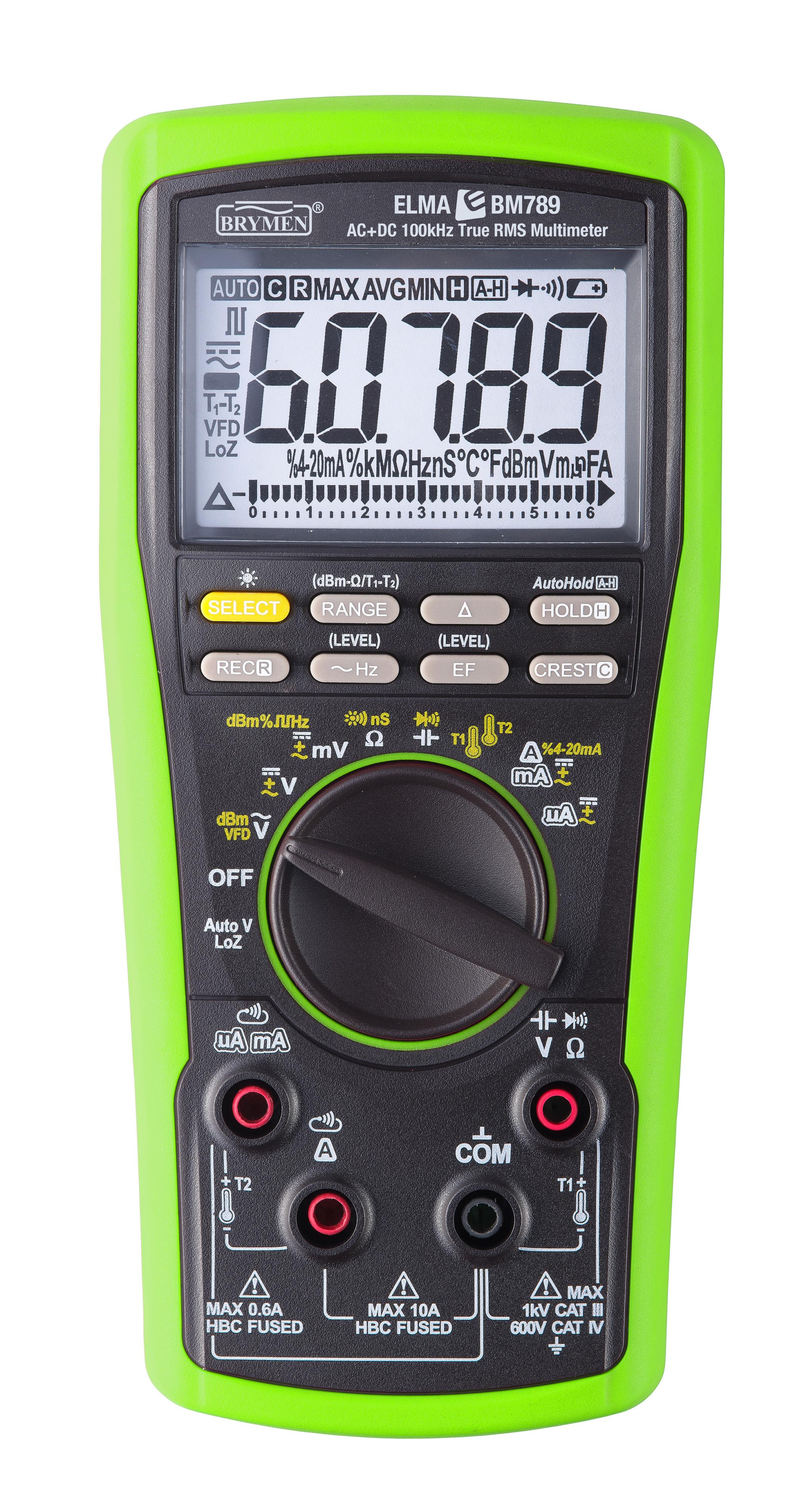 Elma Instruments - Elma BM789 multimeter, TRMS i slankt design spekket med funksjoner og høy båndbredde