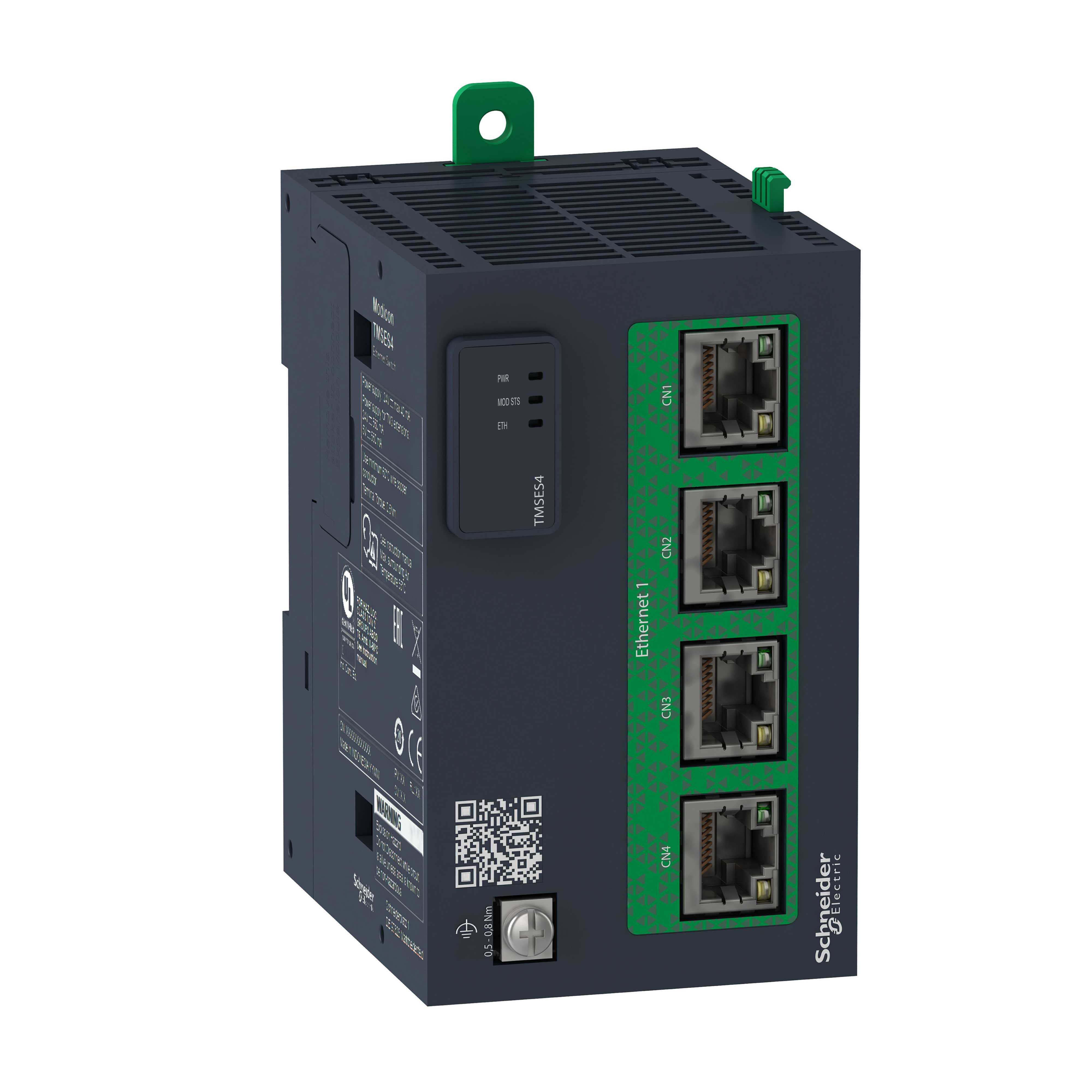 Schneider Electric - Modicon TMSES4 Ethernet kommunikasjonsmodul for M262 kontroller, 4 RJ45