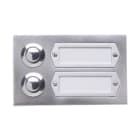 GROTHE - 2 Ringeknapper i aluminium