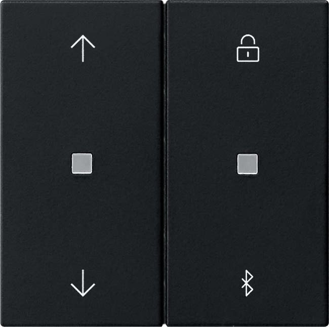 GIRA - System 3000 Påsats for man. og auto. operasjon av persienner og lys. Bluetooth. System 55 svart matt