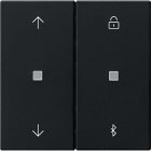 GIRA - System 3000 Påsats for man. og auto. operasjon av persienner og lys. Bluetooth. System 55 svart matt