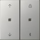 GIRA - System 3000 Påsats for man. og auto. operasjon av persienner og lys. Bluetooth. System 55 edelstål