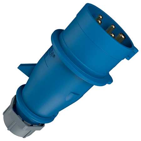 Mennekes - 321,32A5P 9H230V Plugg med Fasevender IP44