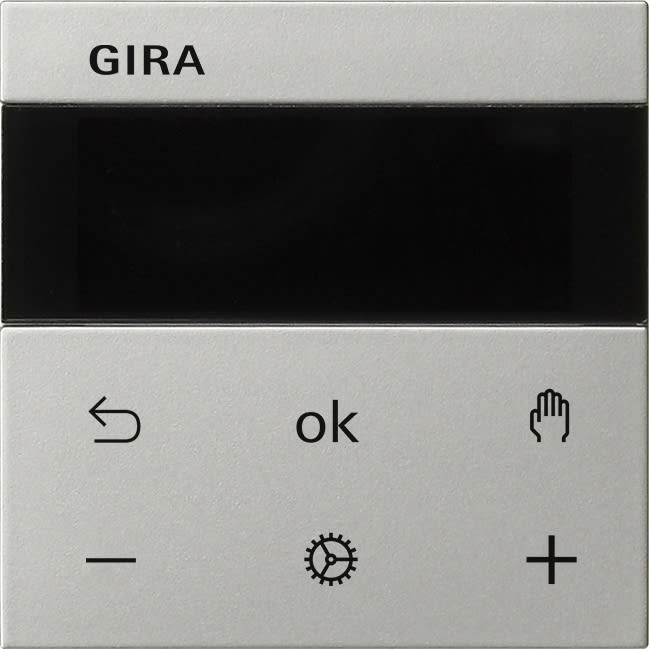 GIRA - S3000 termostat med display System 55 edelstål