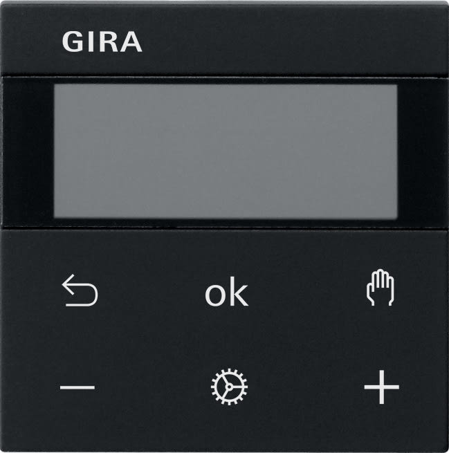 GIRA - S3000 termostat med display og Bluetooth System 55 svart matt