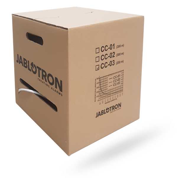 Jablotron - Uskjermet alarmkabel, 4 leder 300 meter, 6 x 0,5mm, 2 x 0,8m