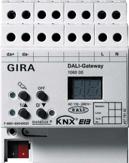 GIRA - KNX/ DALI Gateway tavlemontert