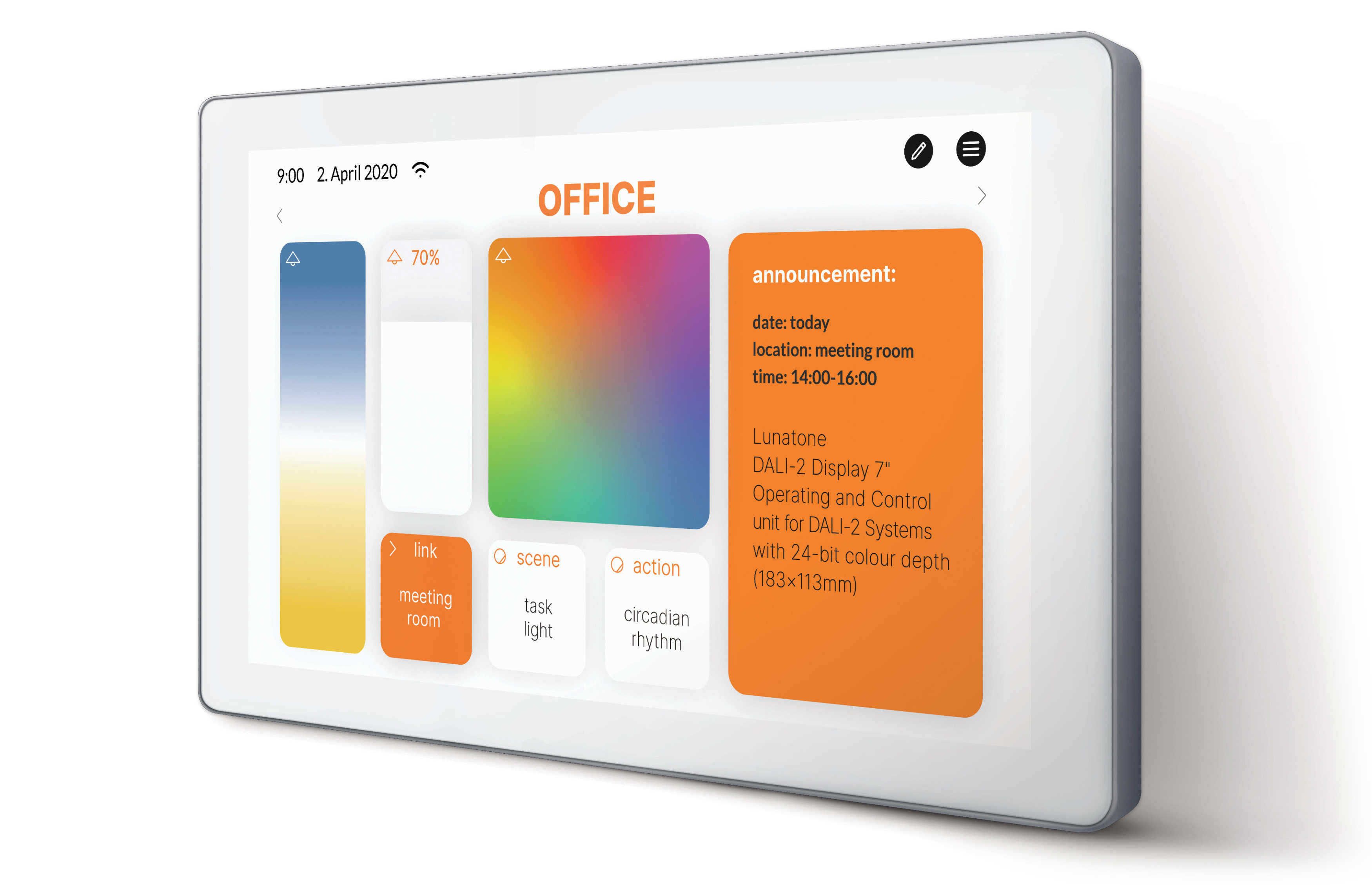 Nortronic - DALI-2 Display 7 hvit