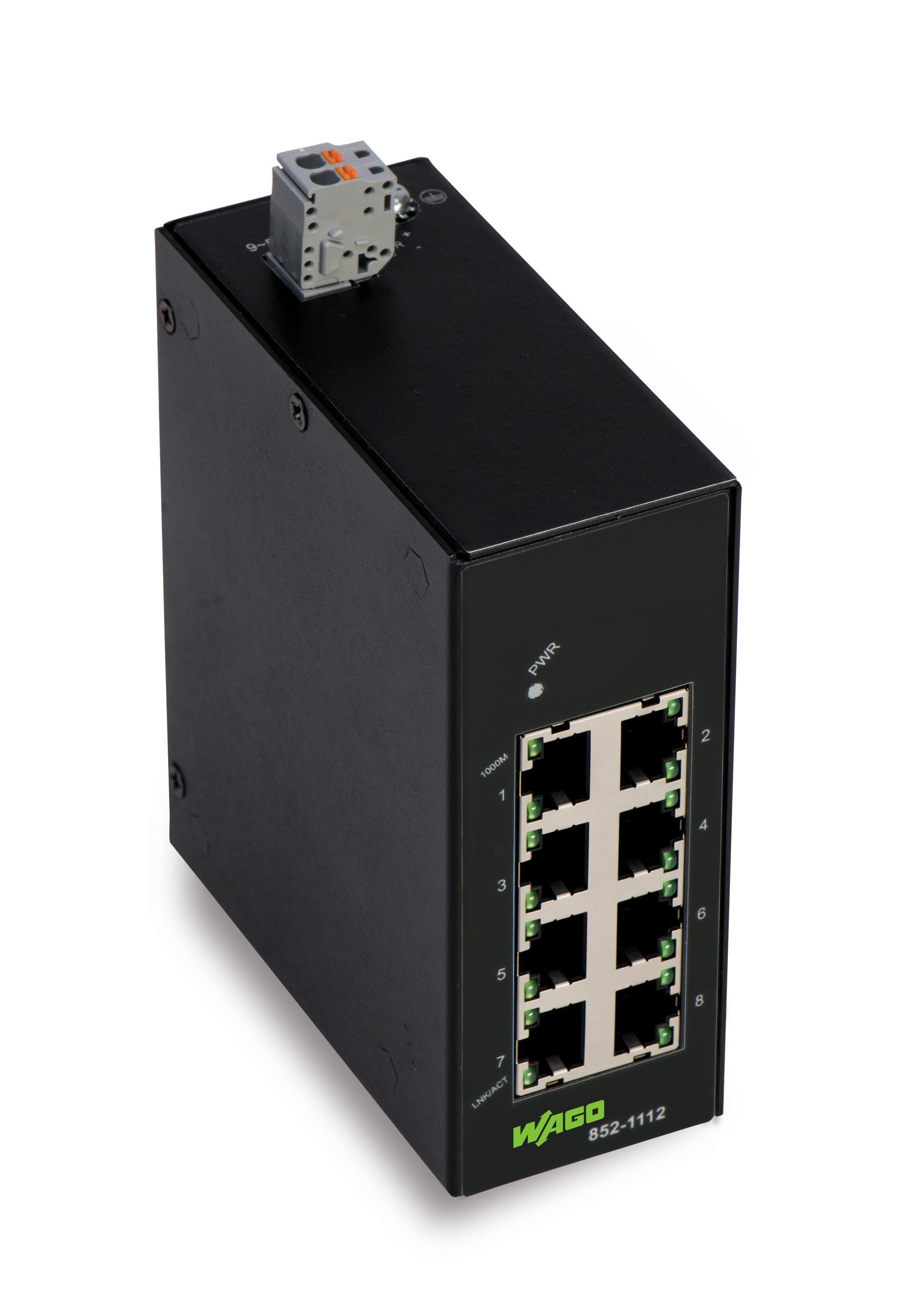 WAGO - Industriell ECO-svitsj 8-ports 1000Base-T, sort