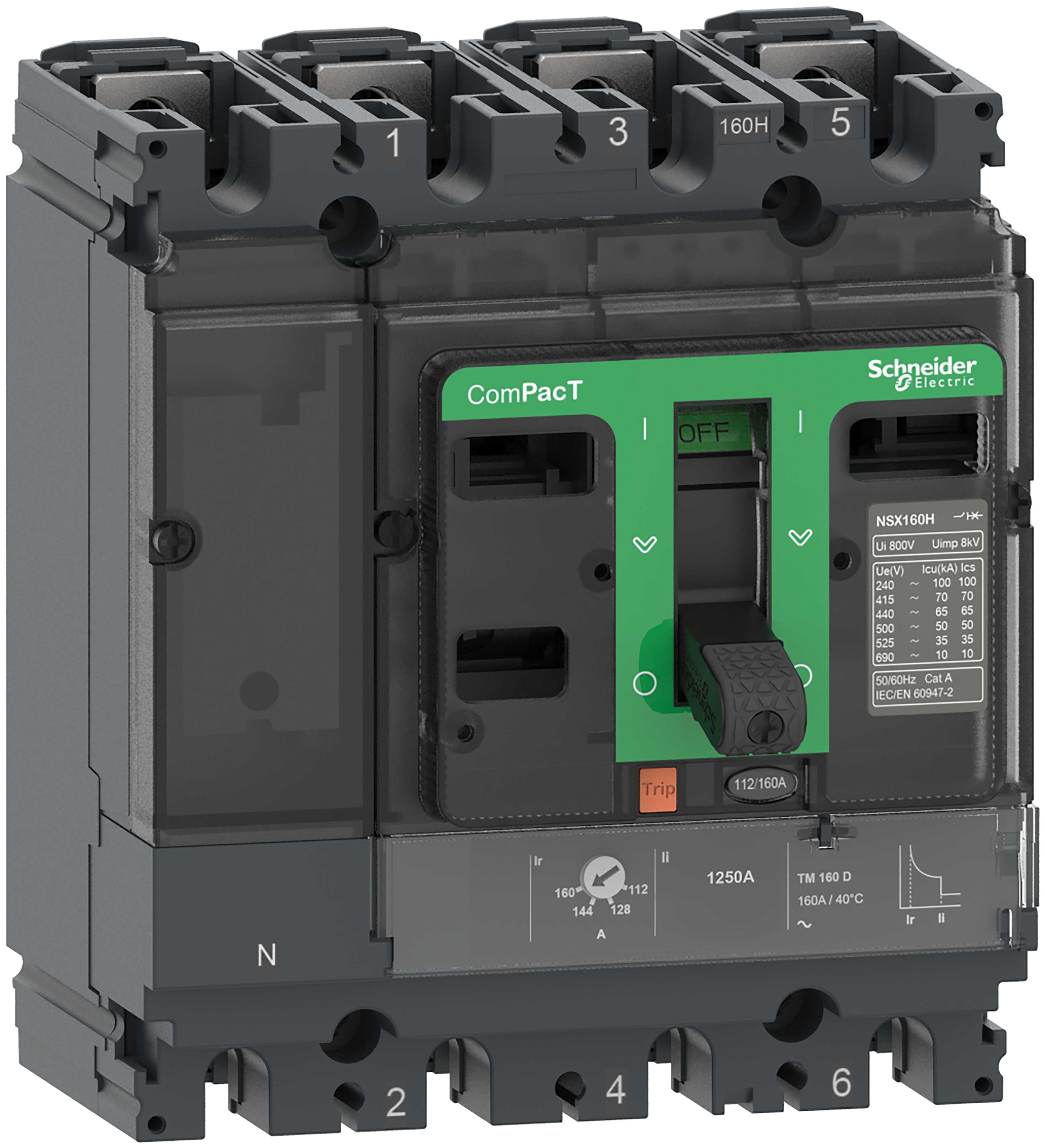 Schneider Electric - Compact NSX100R TM40D 4P4T C10R4TM040