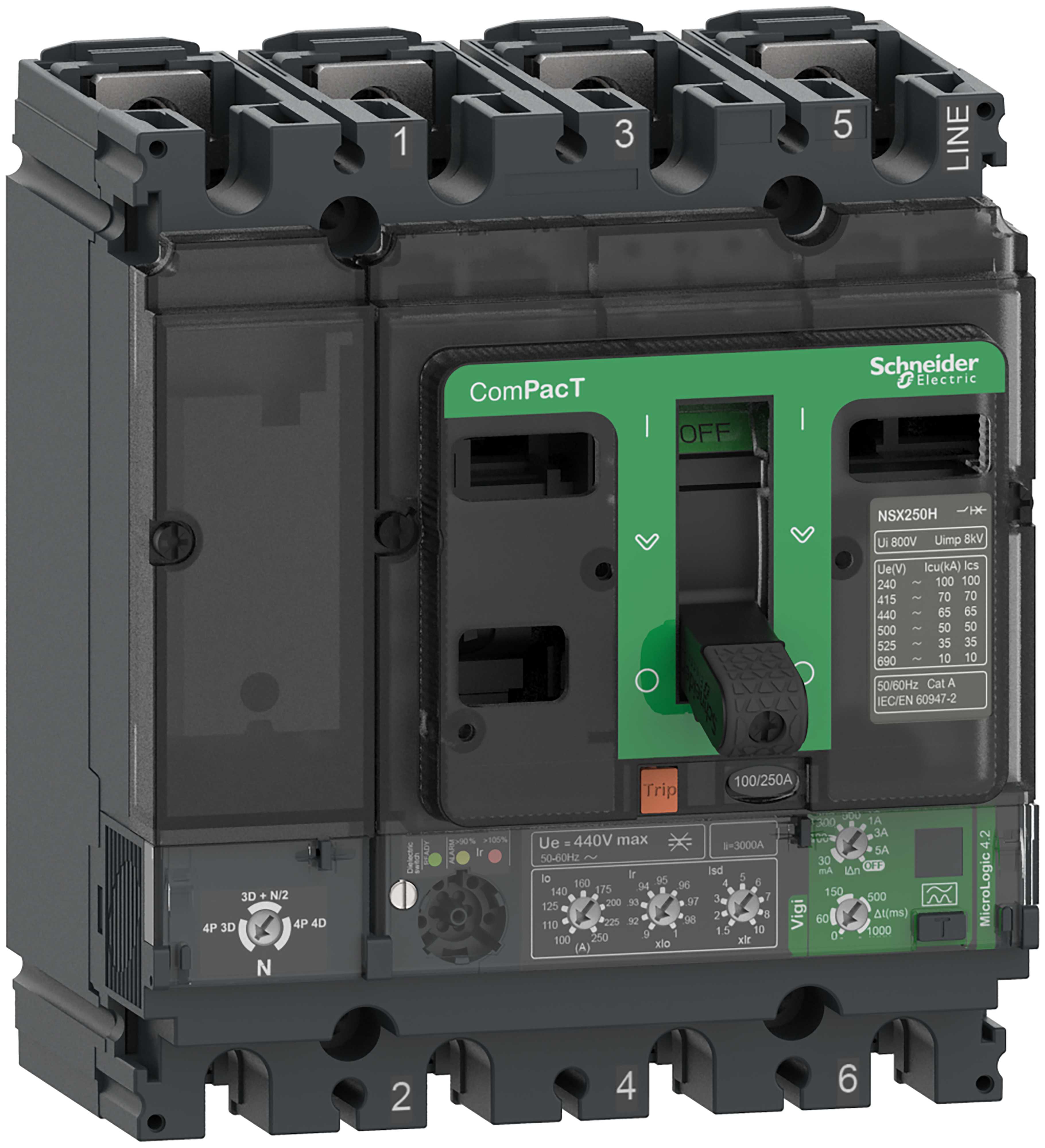 Schneider Electric - NSX160N Micrologic 4.2 100A 4p C16N44V100