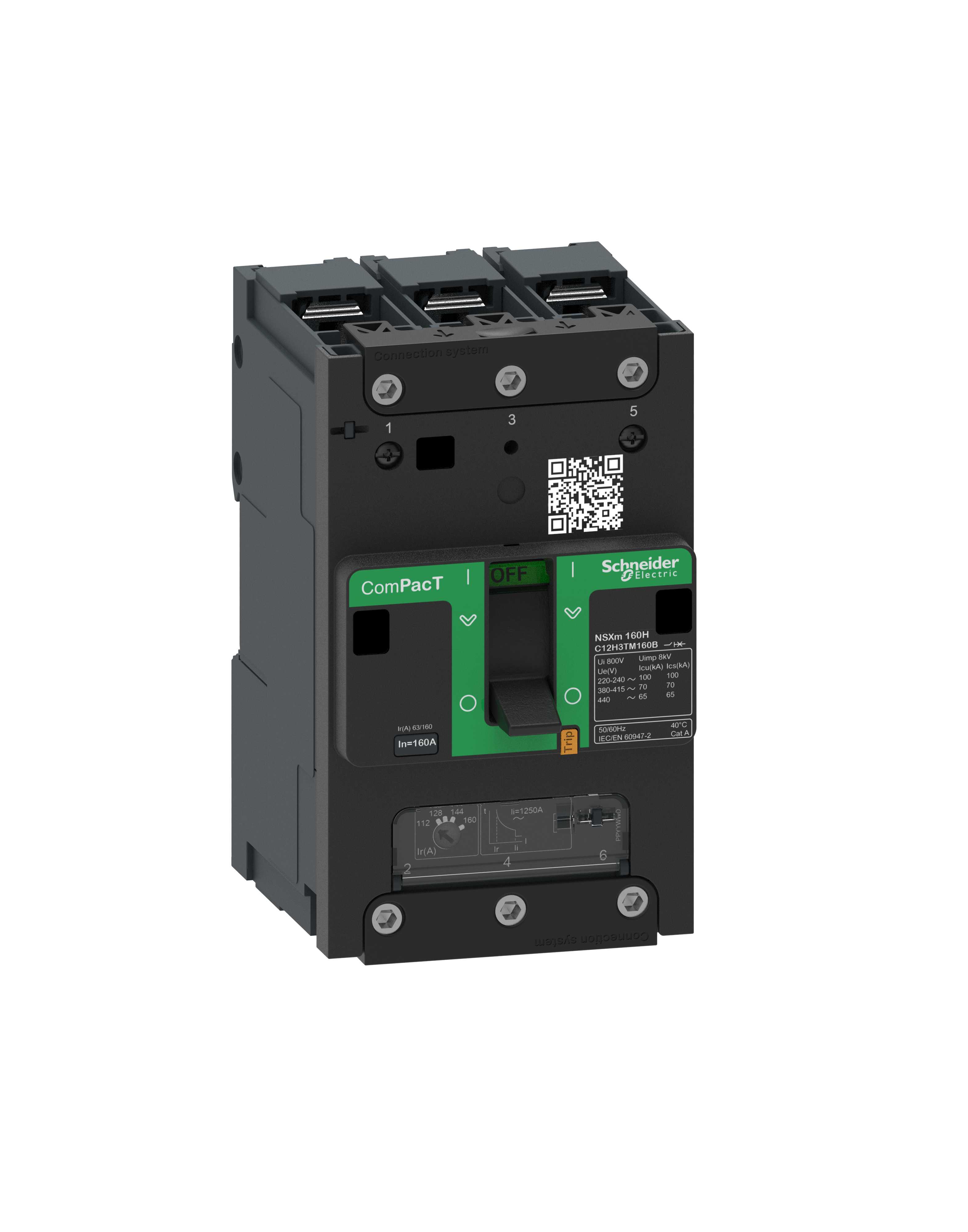 Schneider Electric - ComPact NSXm N TM125D 3p bolt C12N3TM125B