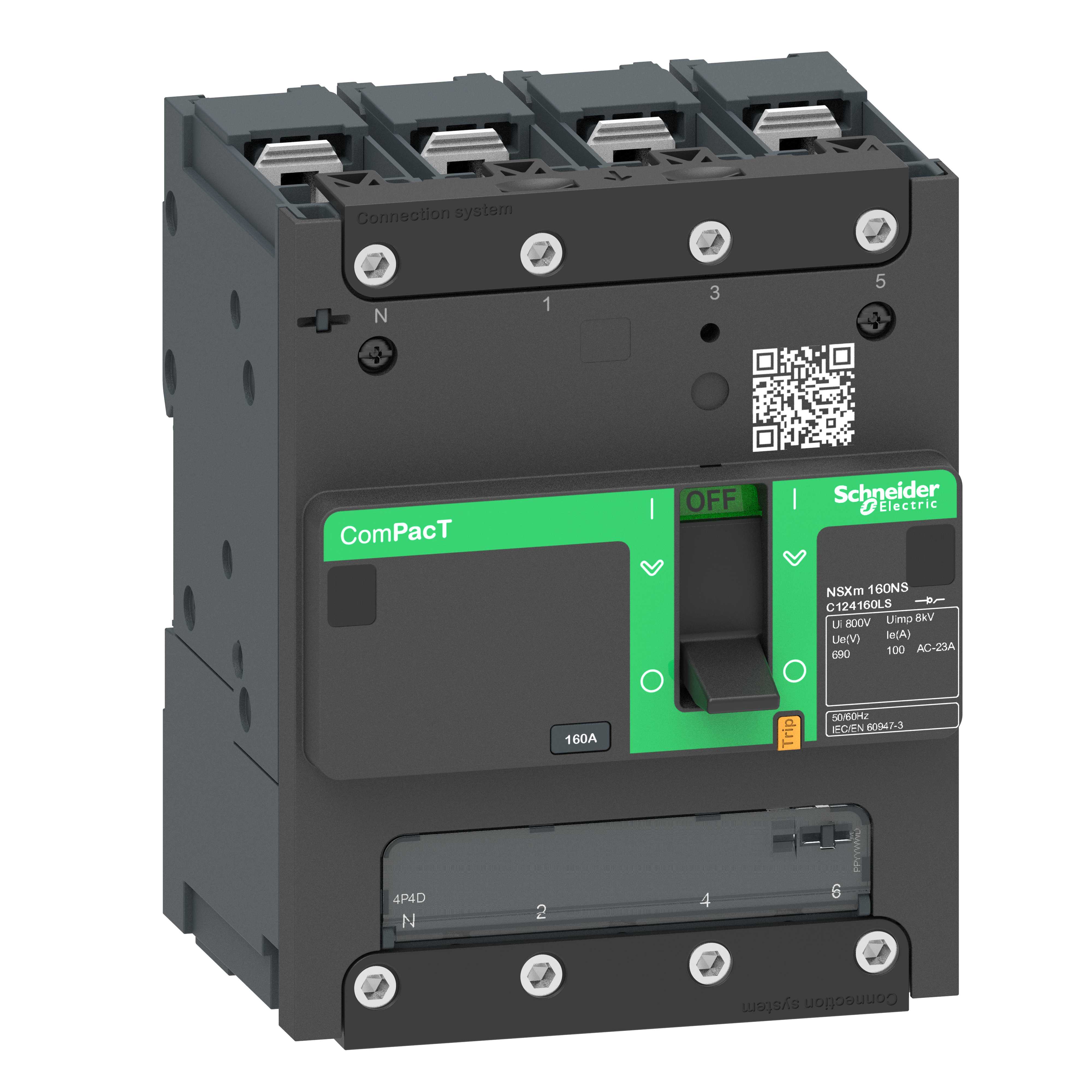 Schneider Electric - Lastbryter NSXm 160A 4p bolt C124160BS