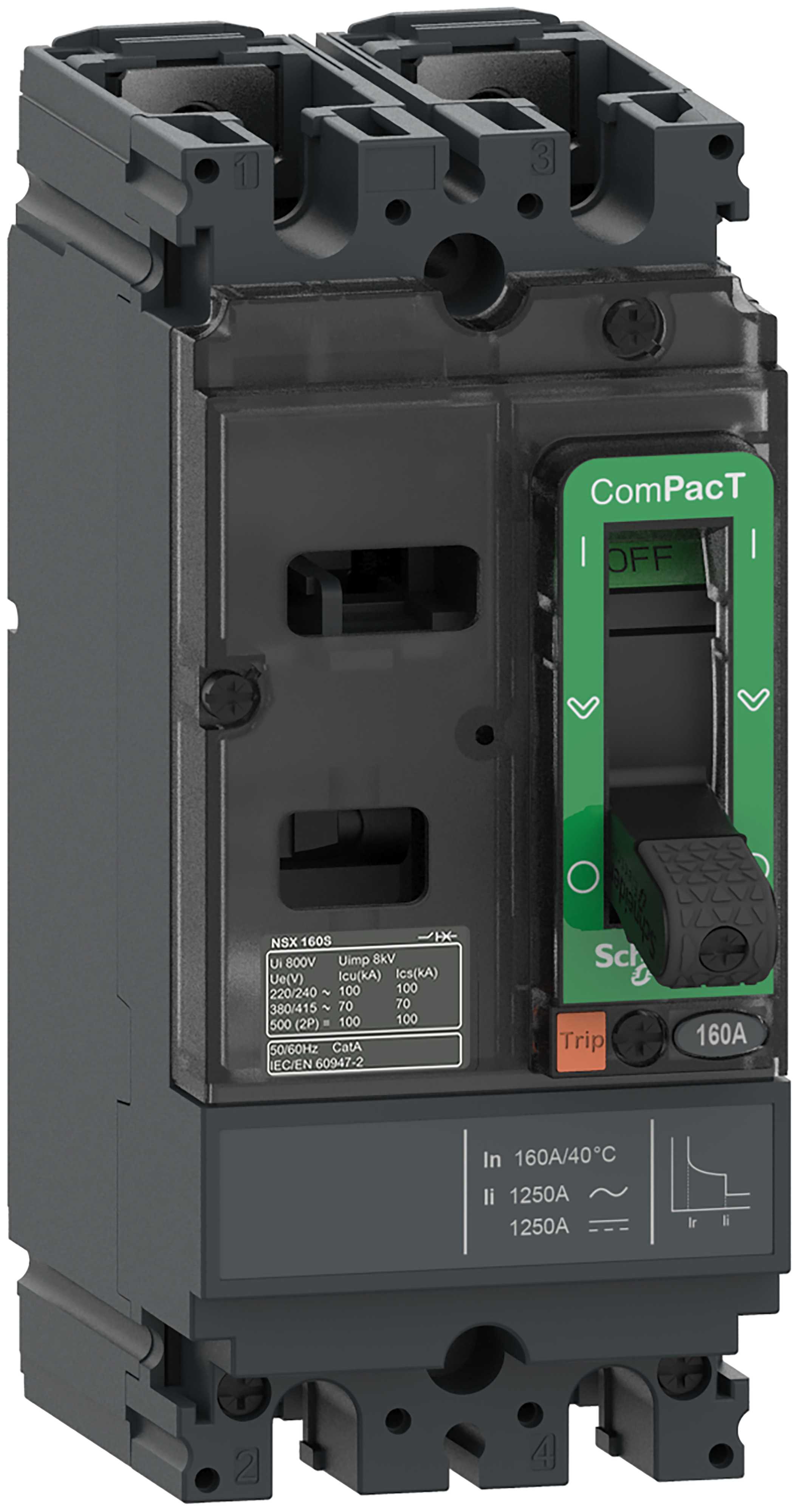 Schneider Electric - NSX100S 70kA AC-DC 2P 25A TMD C10S2TM025