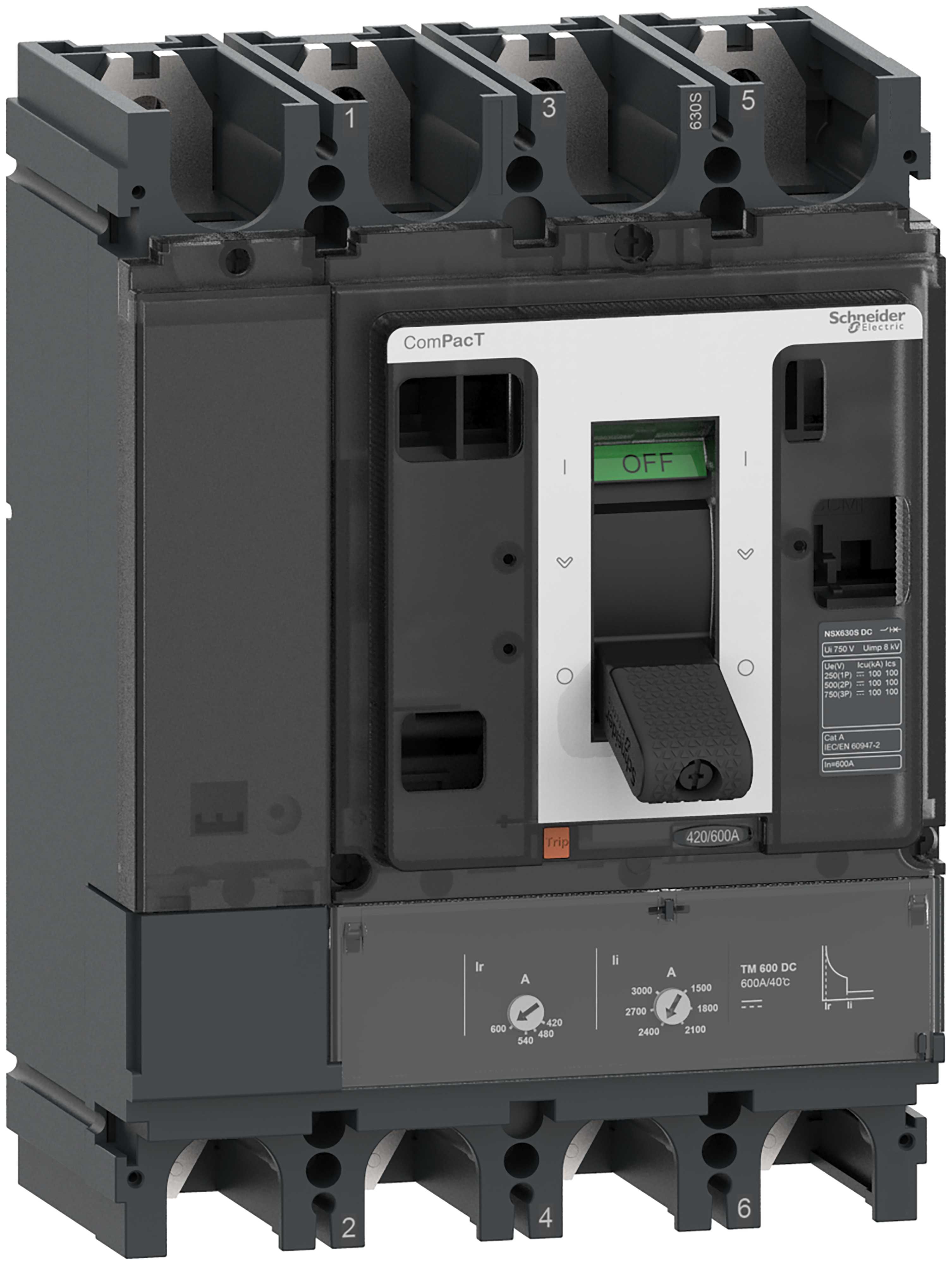 Schneider Electric - Effektbryter NSX400S TM-DC 4p C40S4TM400D