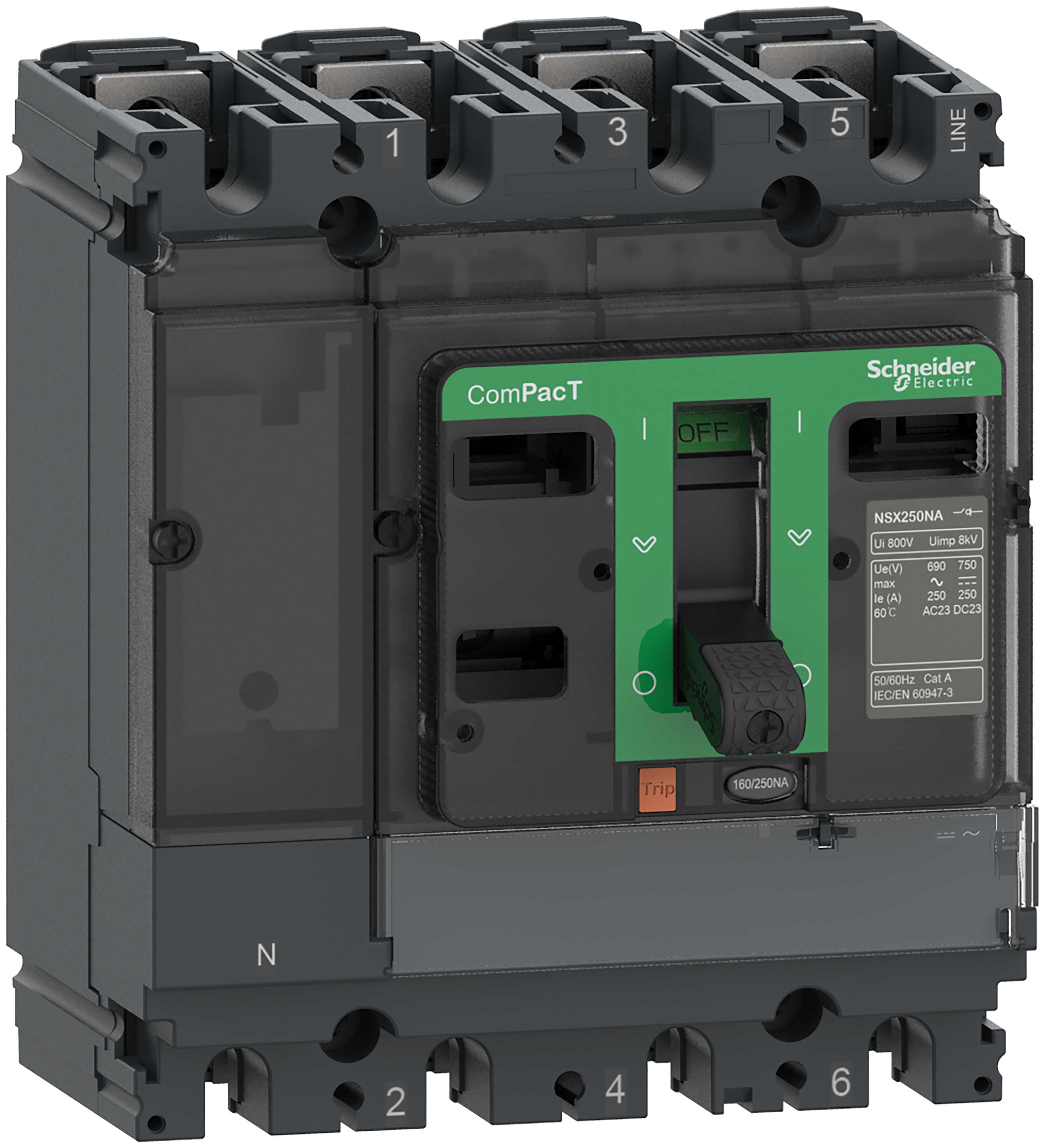 Schneider Electric - Compact NSX250NA lastbryter 4P C254250S