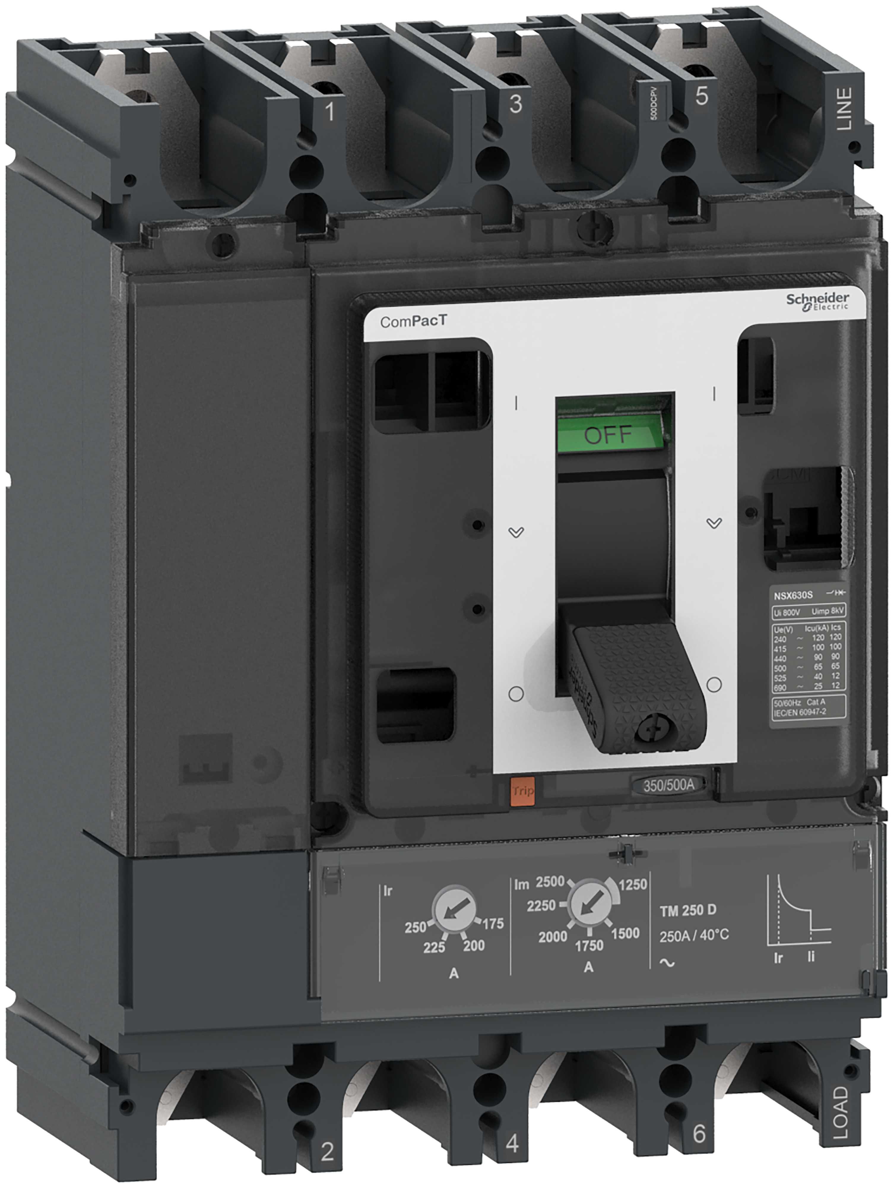 Schneider Electric - NSX400F 36kA DCPV 4P 400A TMD C40F4TM400D1