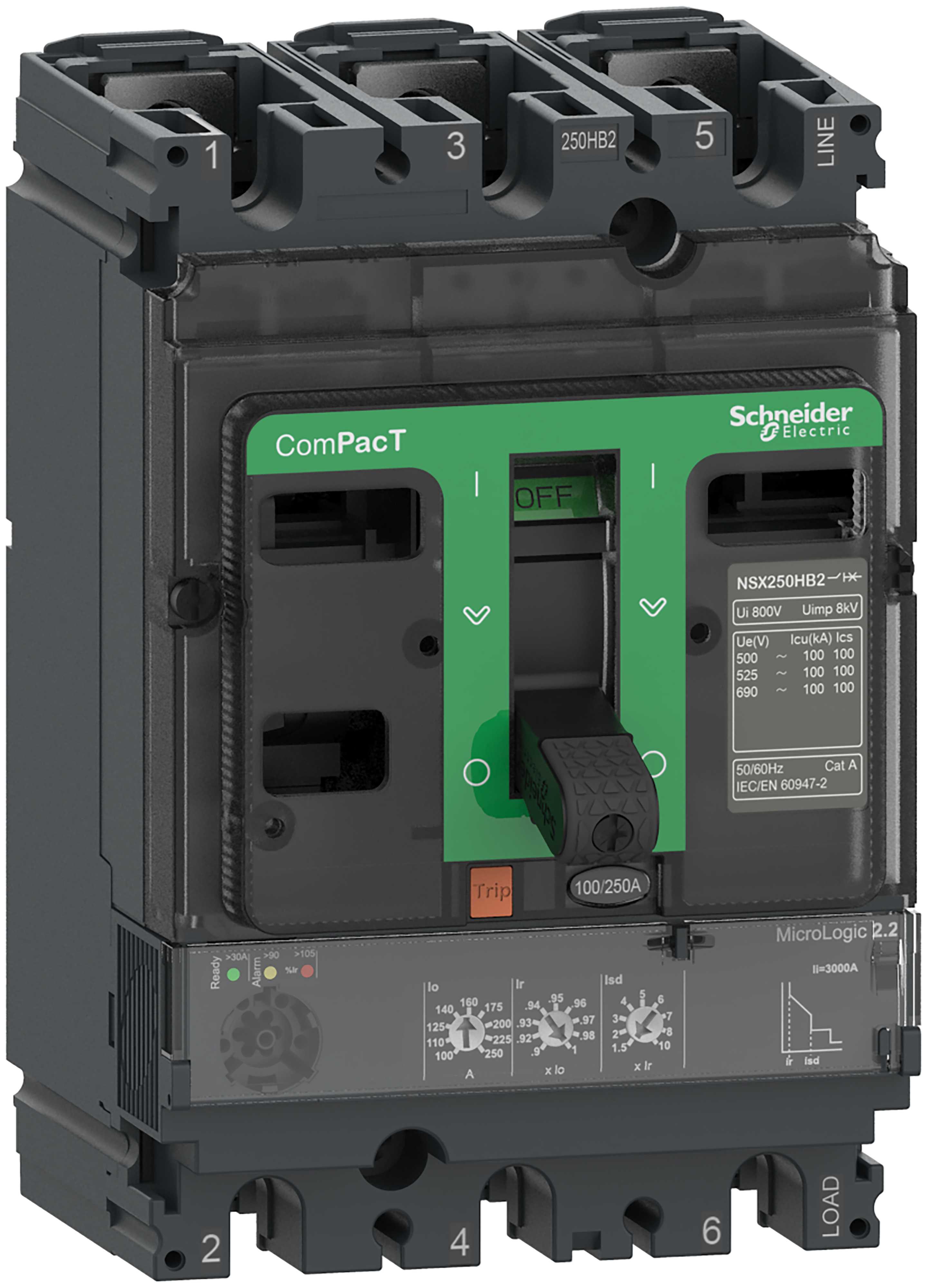 Schneider Electric - NSX100R Micrologic 2,2 40A 3P C10R32D040