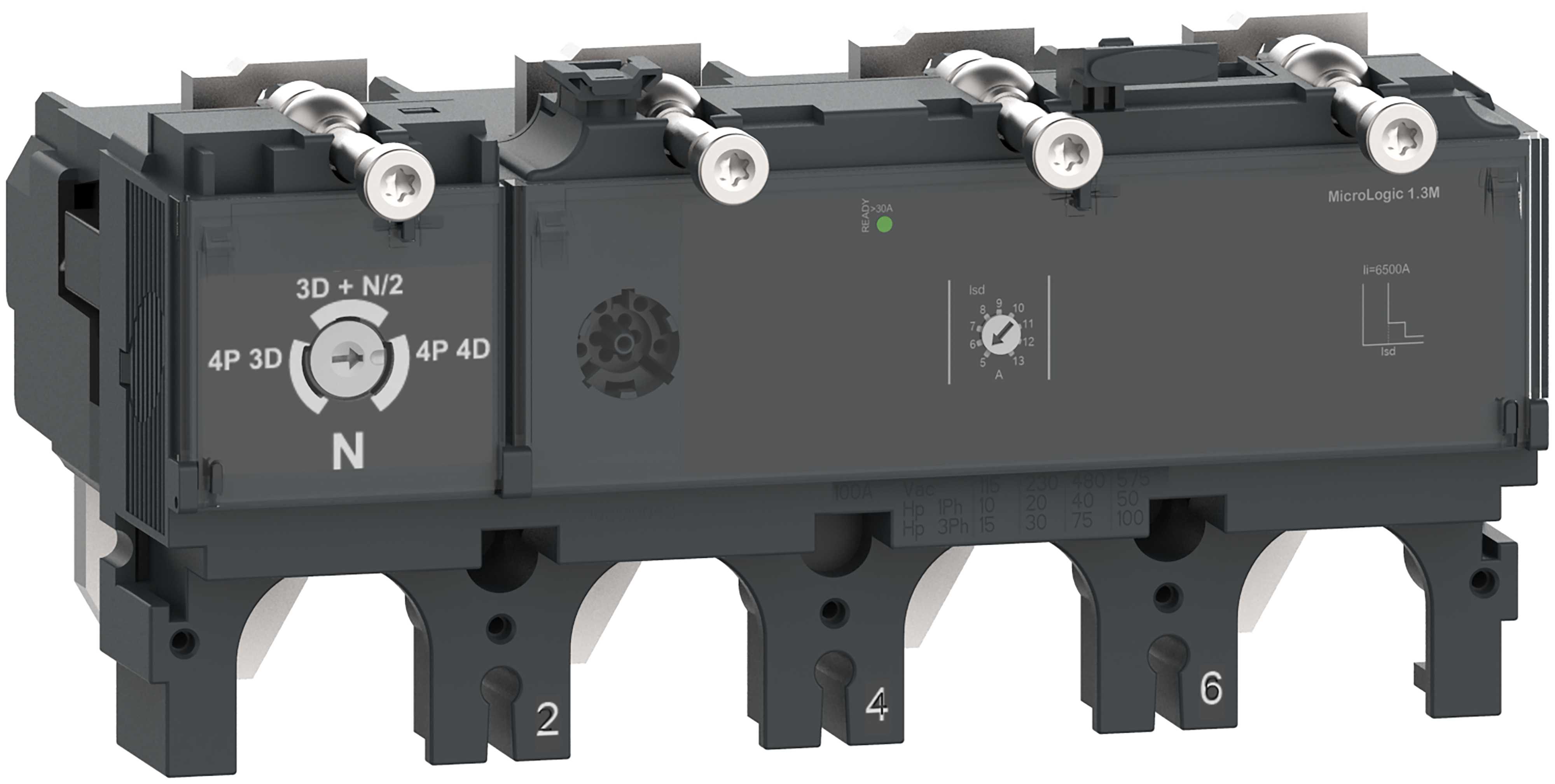 Schneider Electric - Elektronisk kortsluttningsvern for ComPacT NSX630-Micrologic 1.3 M 4P3T 500A