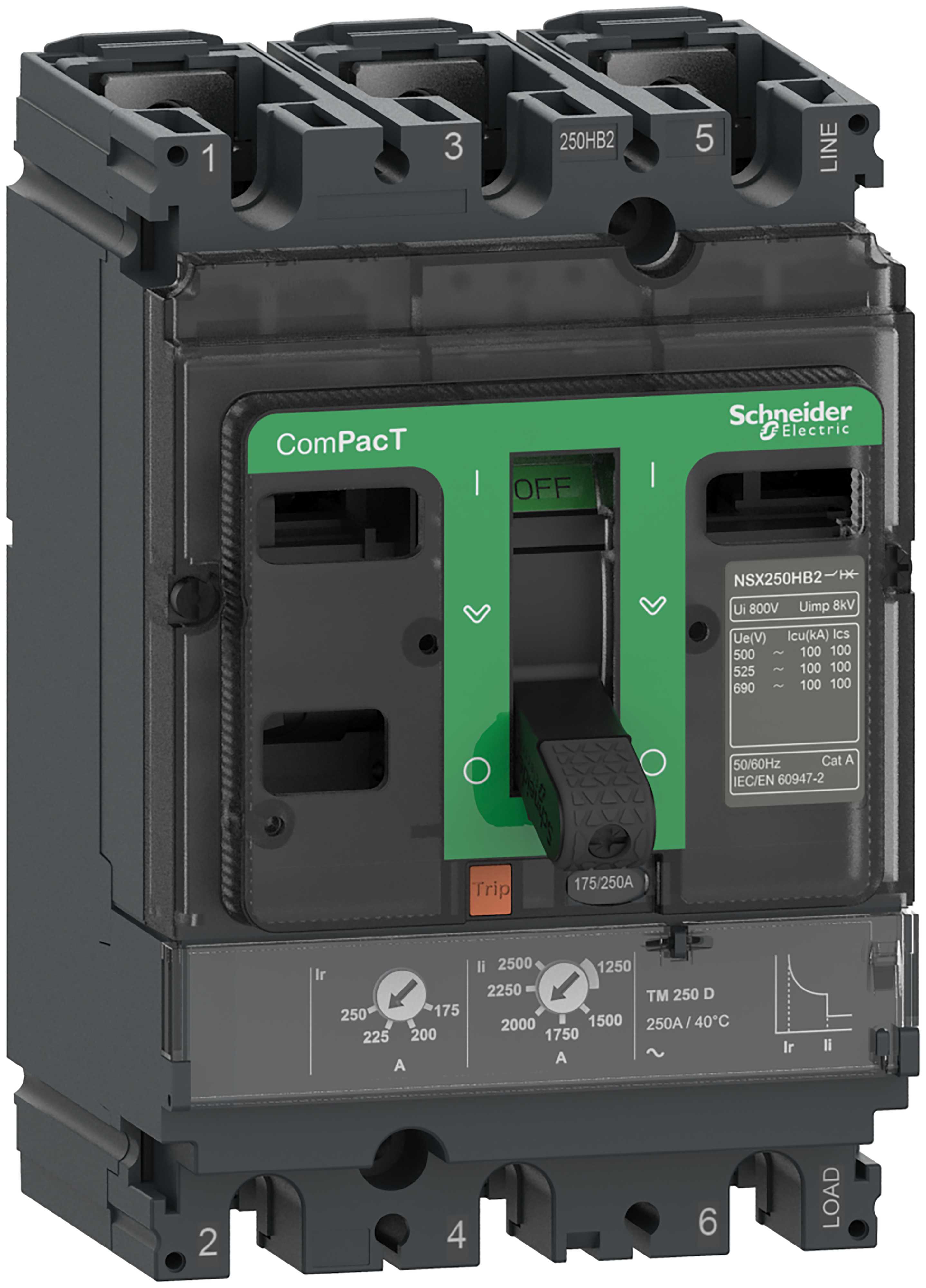Schneider Electric - Compact NSX250N TM125D 3P3T C25N3TM125