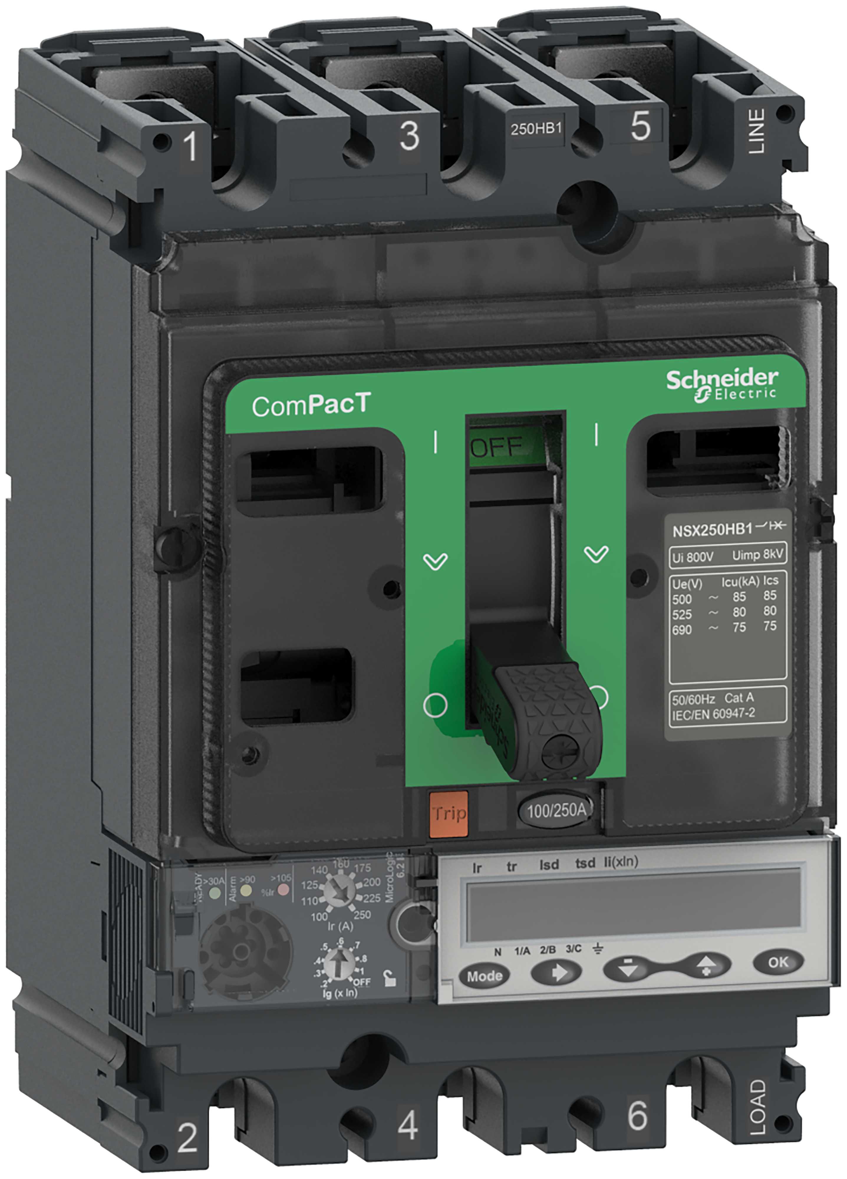 Schneider Electric - NSX250HB2 M.logic 6,2E 250A 4P C25W46E250