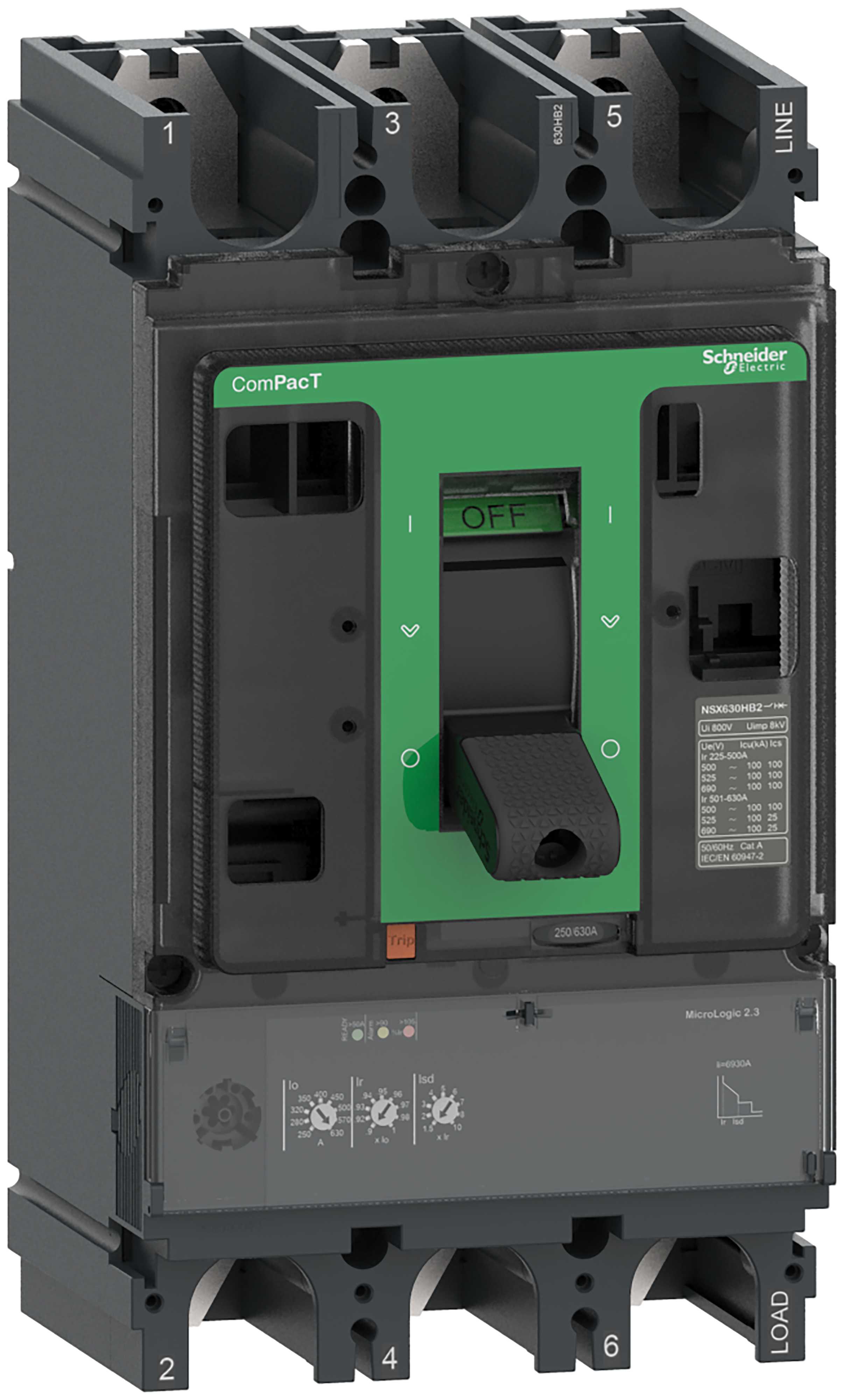 Schneider Electric - NSX400N M.logic 2,3 250A 3P C40N32D250