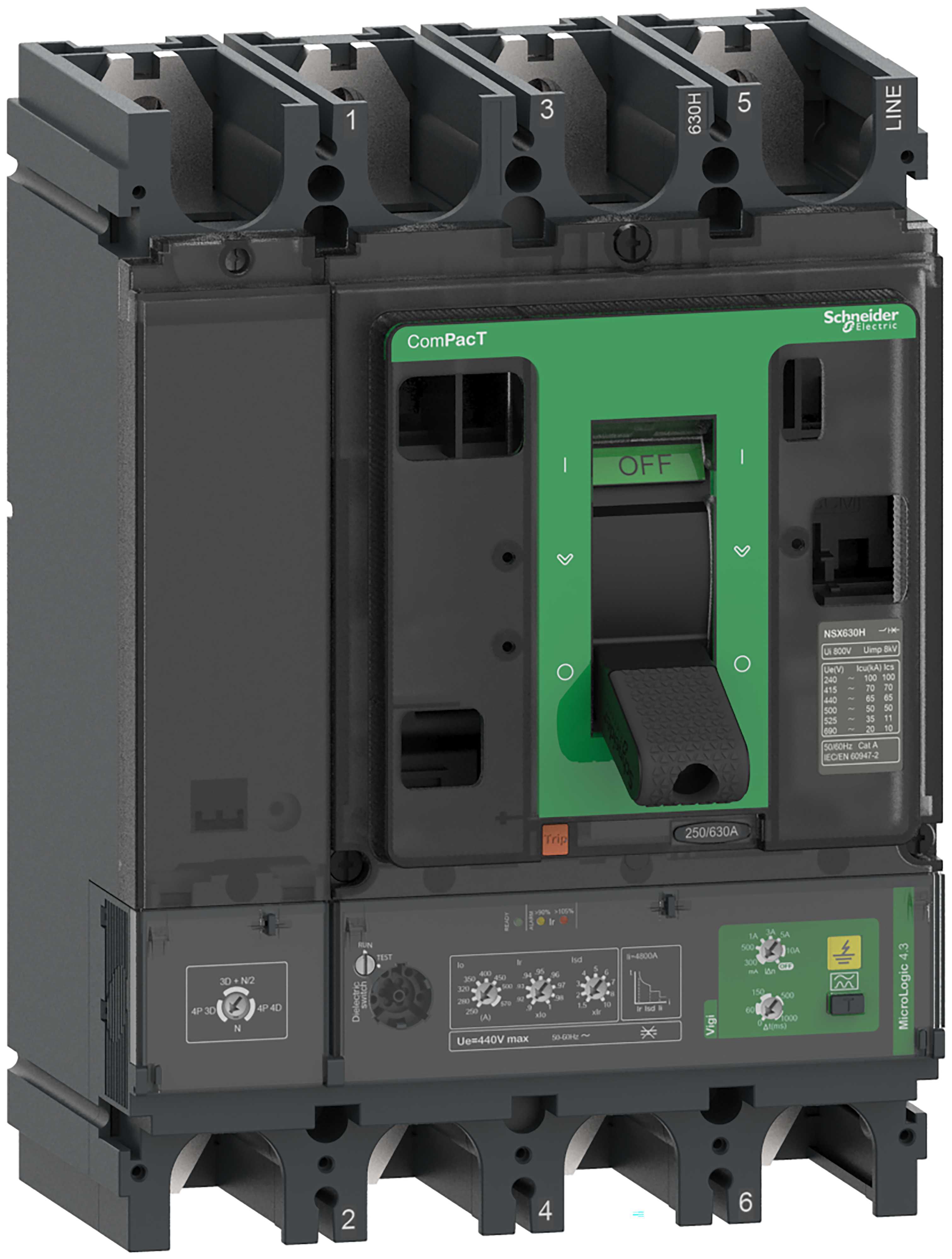 Schneider Electric - NSX400N Micrologic 4.3 400A 4p C40N44V400