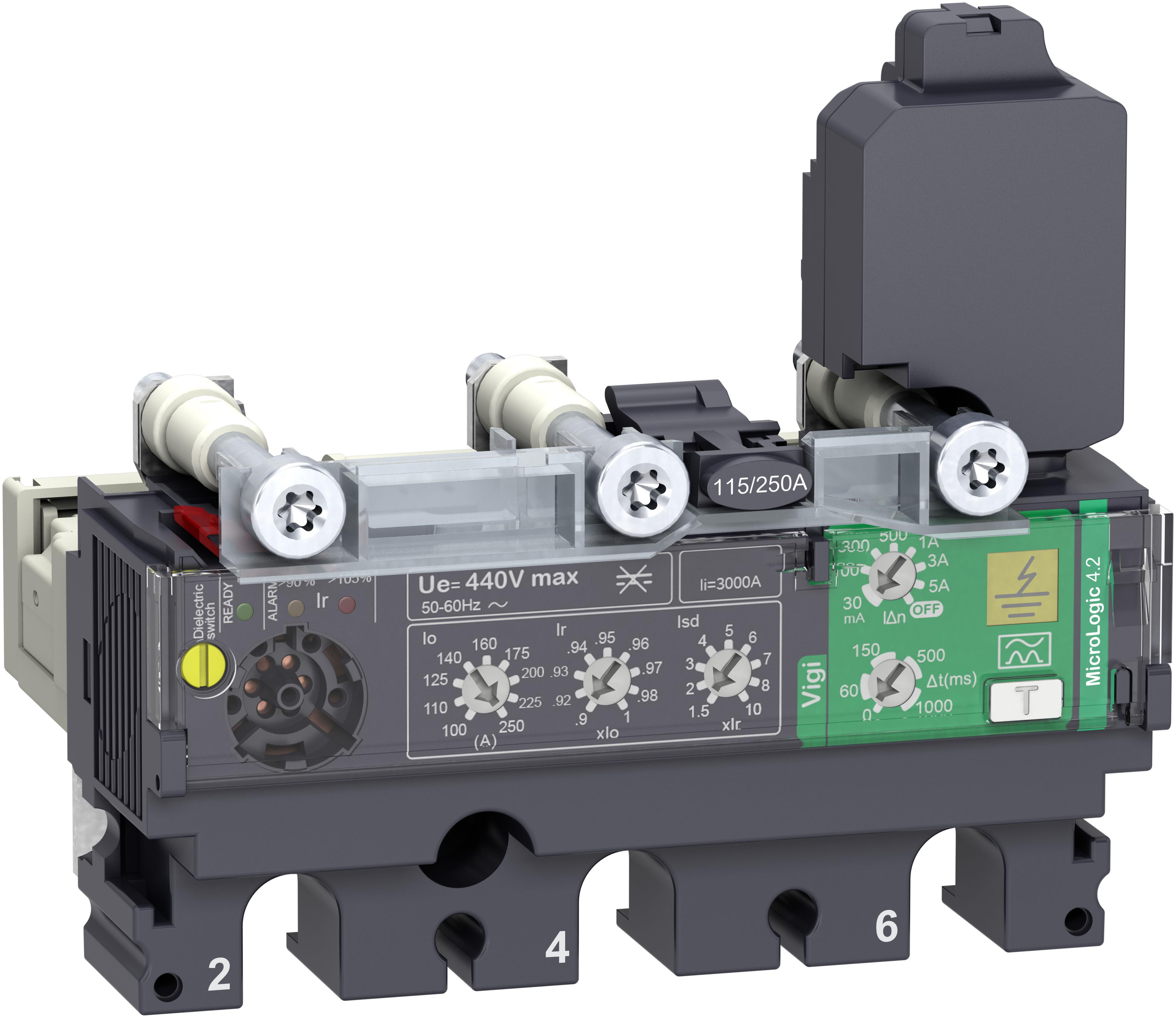 Schneider Electric - Vern for Effektbryter ComPacT NSX100-250-elektronisk vern-Micrologic 4.2 160A 3p med Jordfeilvern