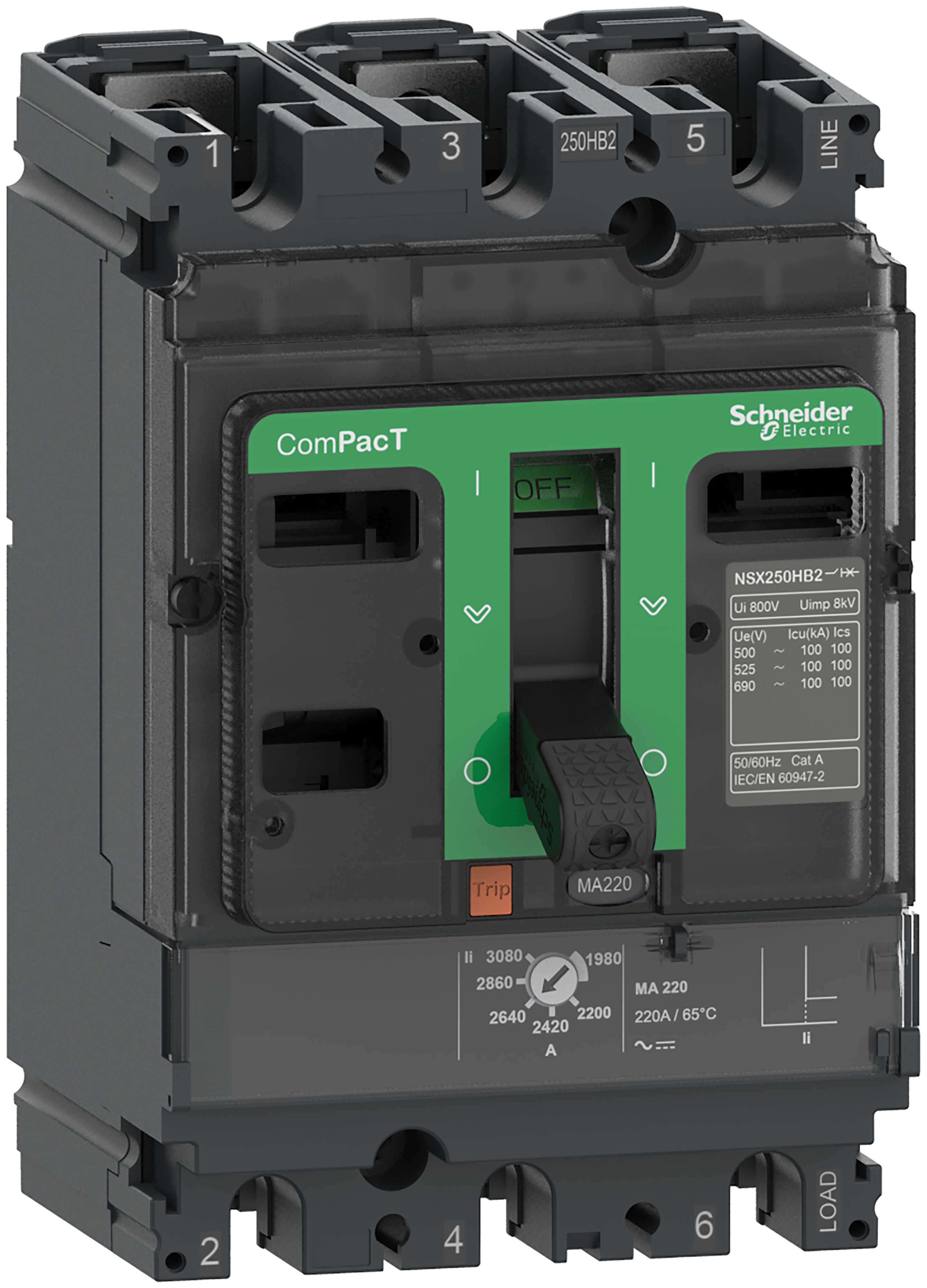 Schneider Electric - Compact NSX100R MA50 3P3T C10R3MA050
