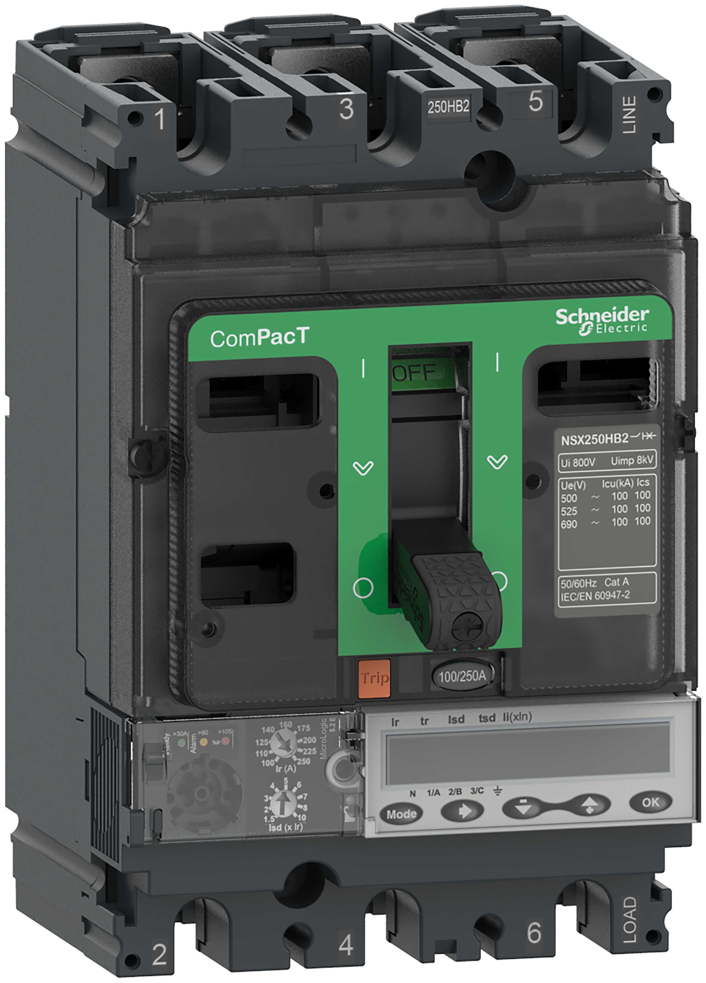 Schneider Electric - NSX100HB2 M.logic 5,2E 100A 3P C10W35E100