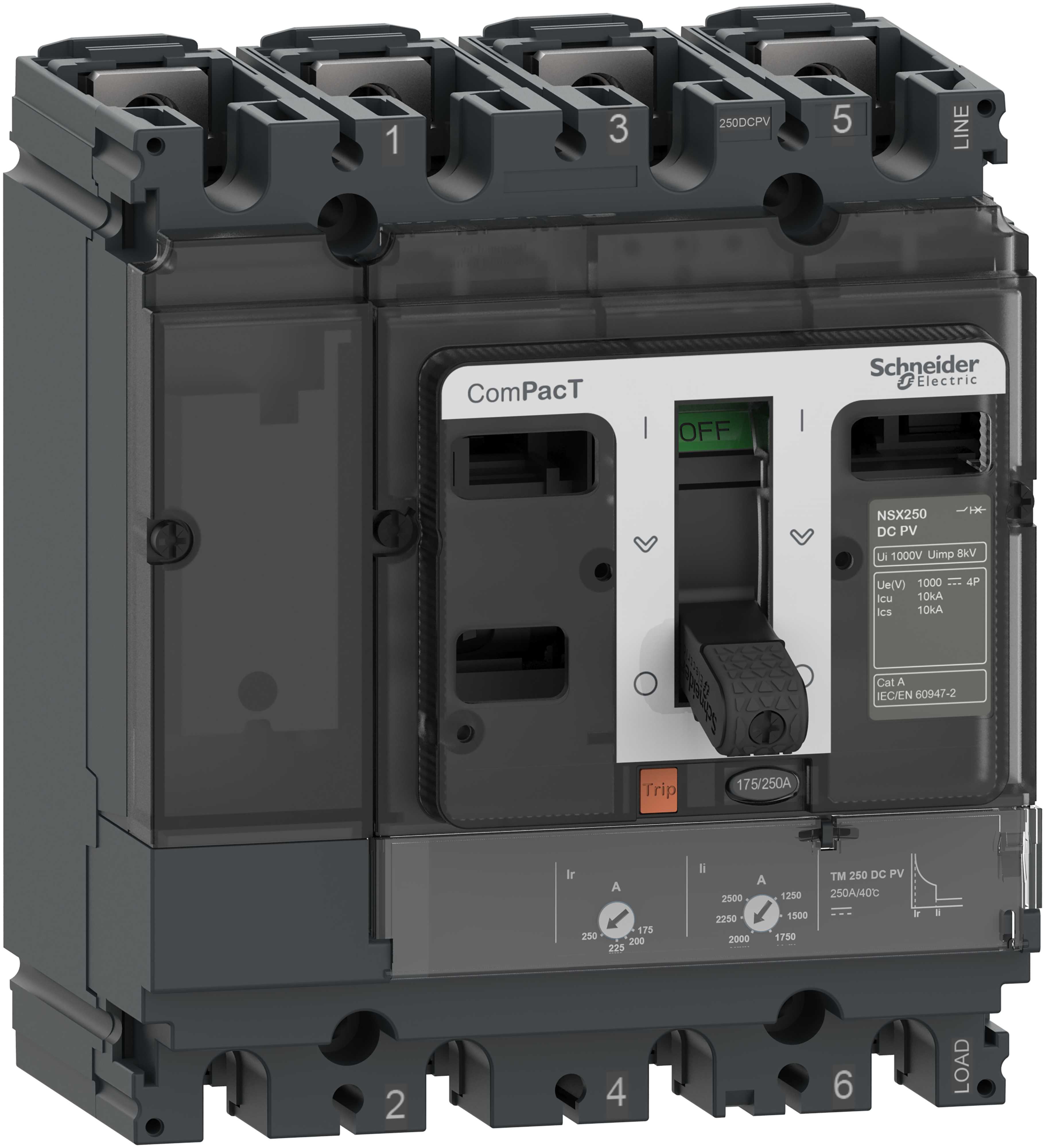 Schneider Electric - NSX200 TM DC PV 4P 1000VDC C25F4TM200D1