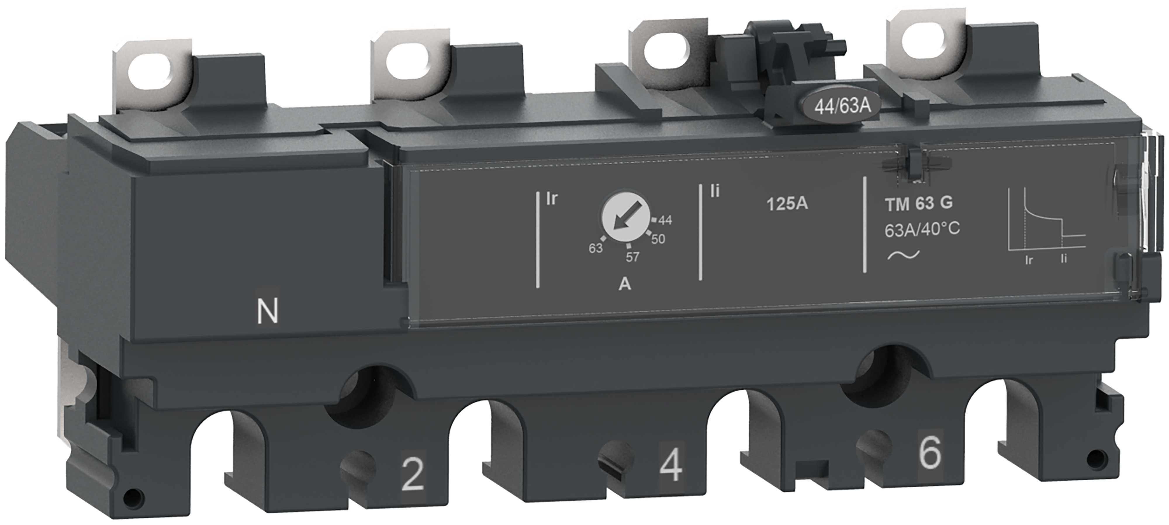 Schneider Electric - Termomagnetisk generatorvern for ComPacT NSX effektbryter-TM63G 4P4T 63A