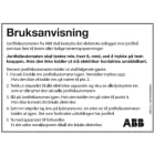ABB Electrification - Klistremerke, bruksanvisning for jordfeilautomat