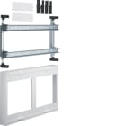 Hager - univers N kit, til univers skap, 2 stk NH00 160A på din-skinner, h45xb50cm
