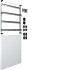 Hager - univers N kit, til univers skap, din-skinner f. rekkeklemmer e.l, tett deksel, h60xb50cm