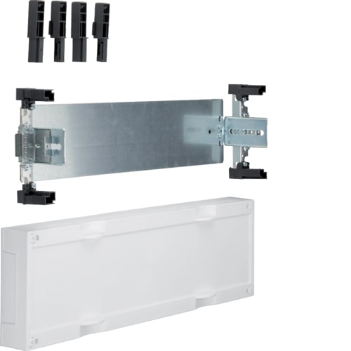 Hager - univers N kit, til univers skap, montasjeplate bak tett deksel, h15xb50cm