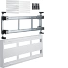 Hager - univers N kit, til univers skap, din-skinner 2x3x12 mod - 72 mod, slisset deksel, h300xb750 mm