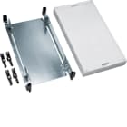 Hager - univers N kit, til univers skap, montasjeplate bak tett deksel, h45xb25cm