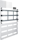 Hager - univers N kit, til univers skap, din-skinner 3x3x12 mod - 108 mod, slisset deksel, h450xb750 mm