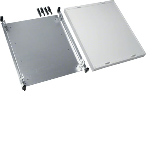 Hager - univers N kit, til univers skap, montasjeplate bak tett deksel, h60xb50cm